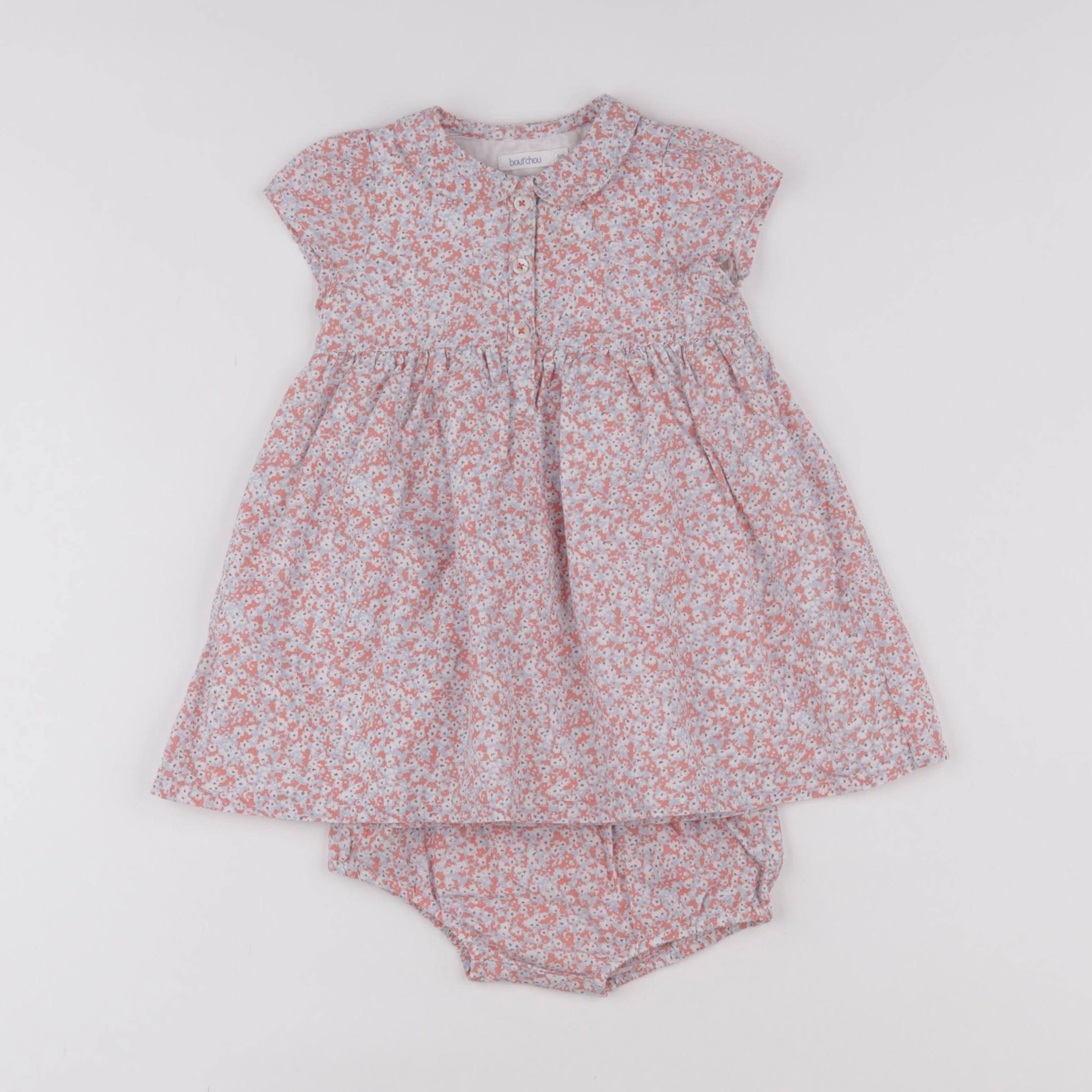 Boutchou - robe orange - 6 mois