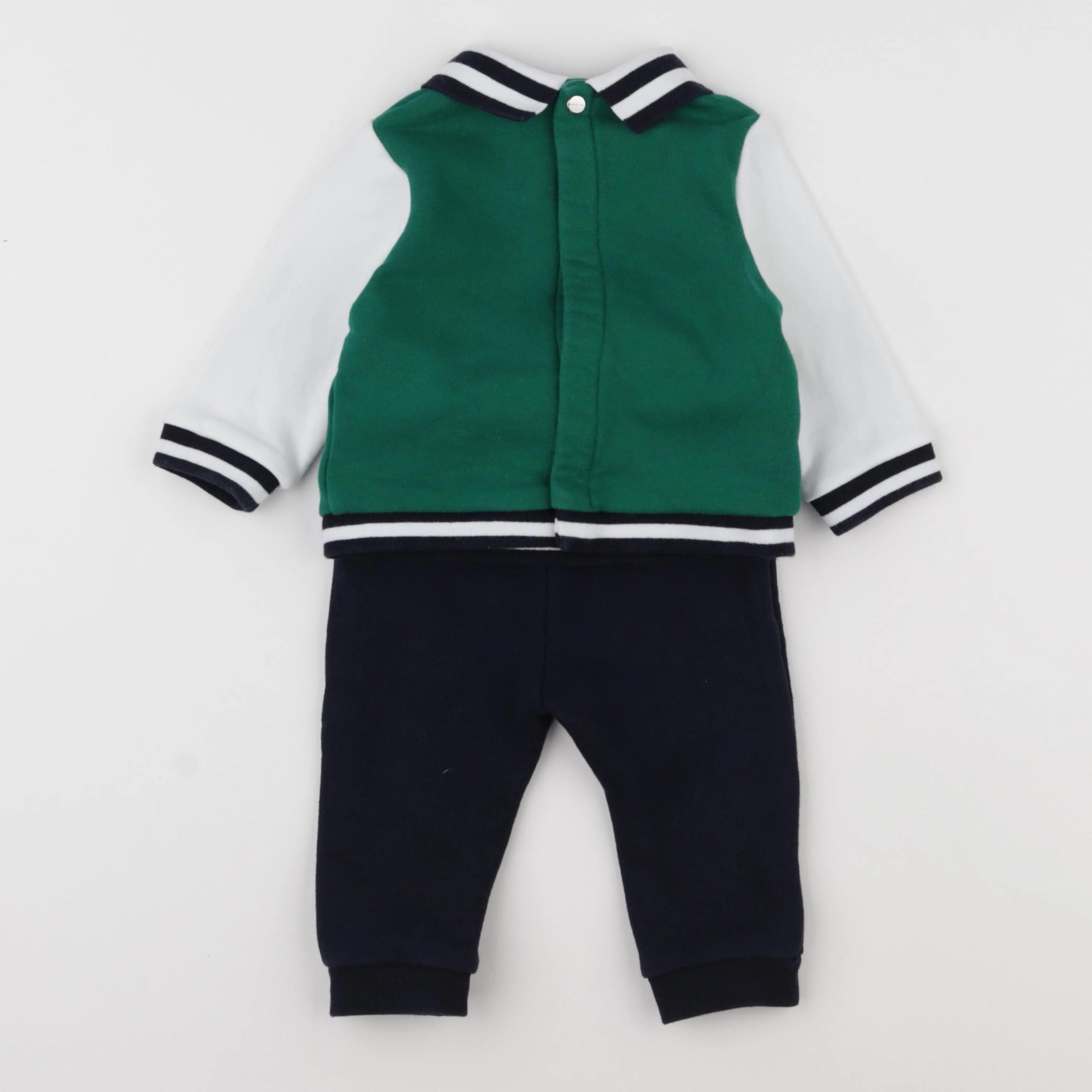 Jacadi - ensemble bleu, blanc, vert - 6 mois