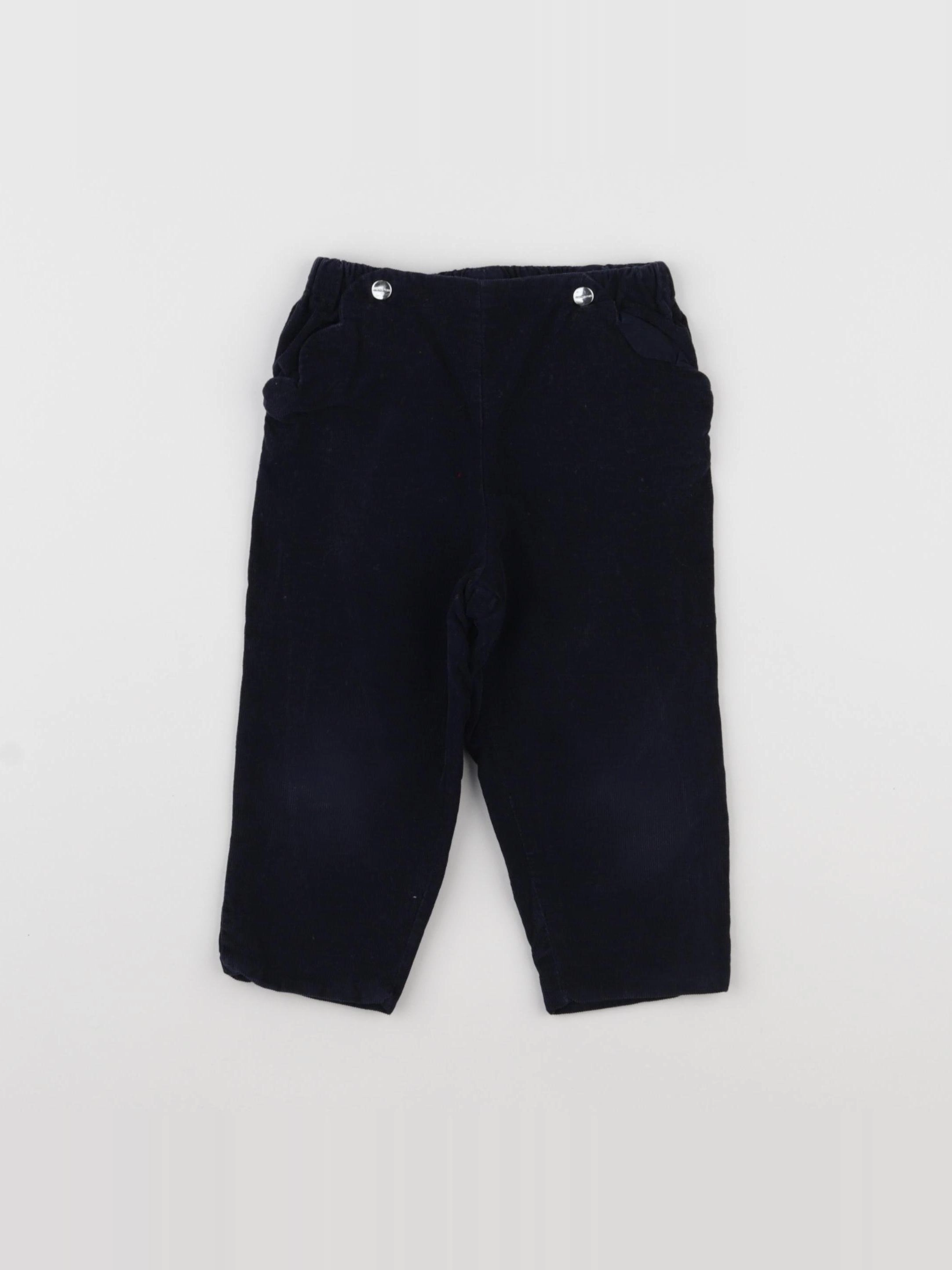 Jacadi - pantalon doublé bleu - 18 mois