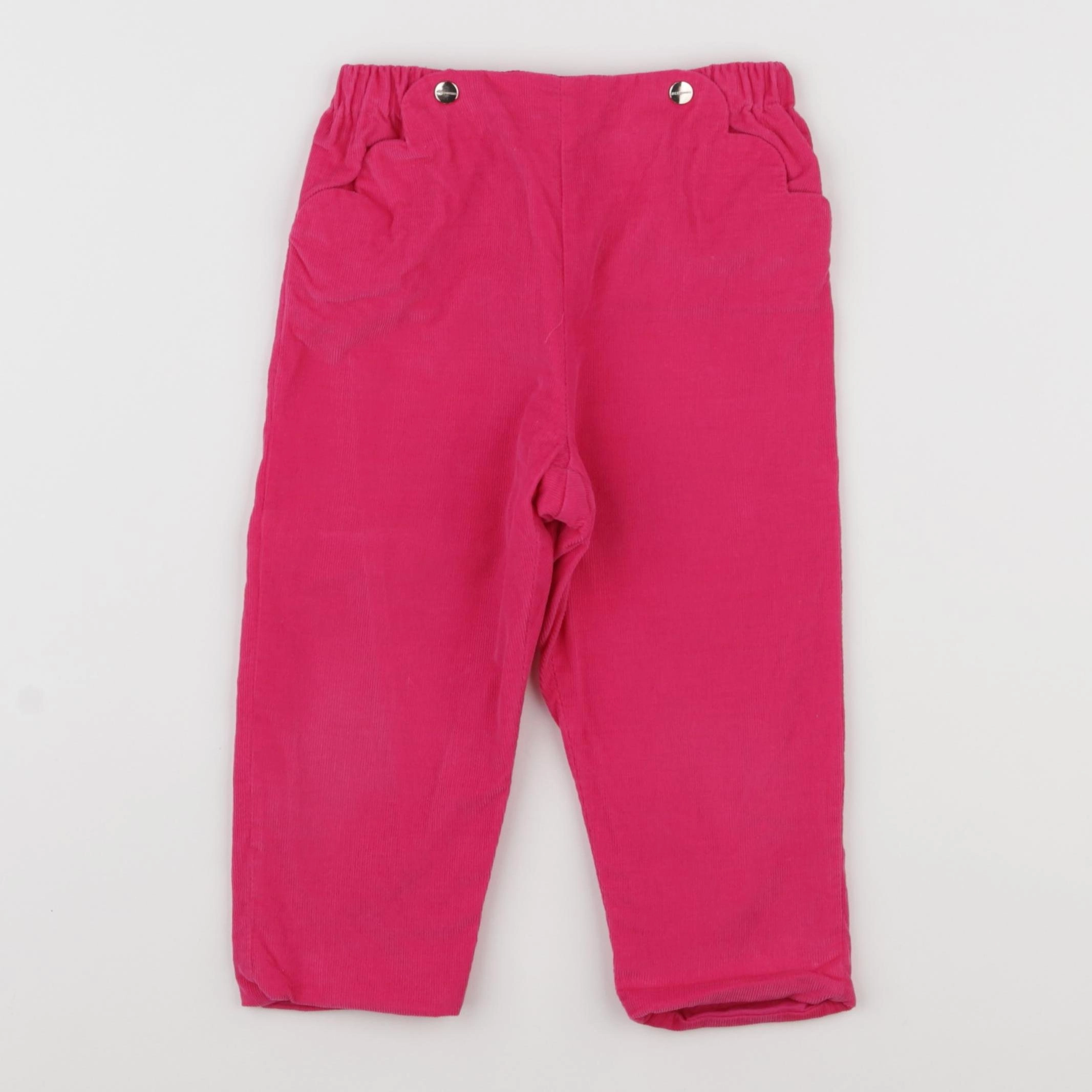 Jacadi - pantalon doublé rose - 2 ans