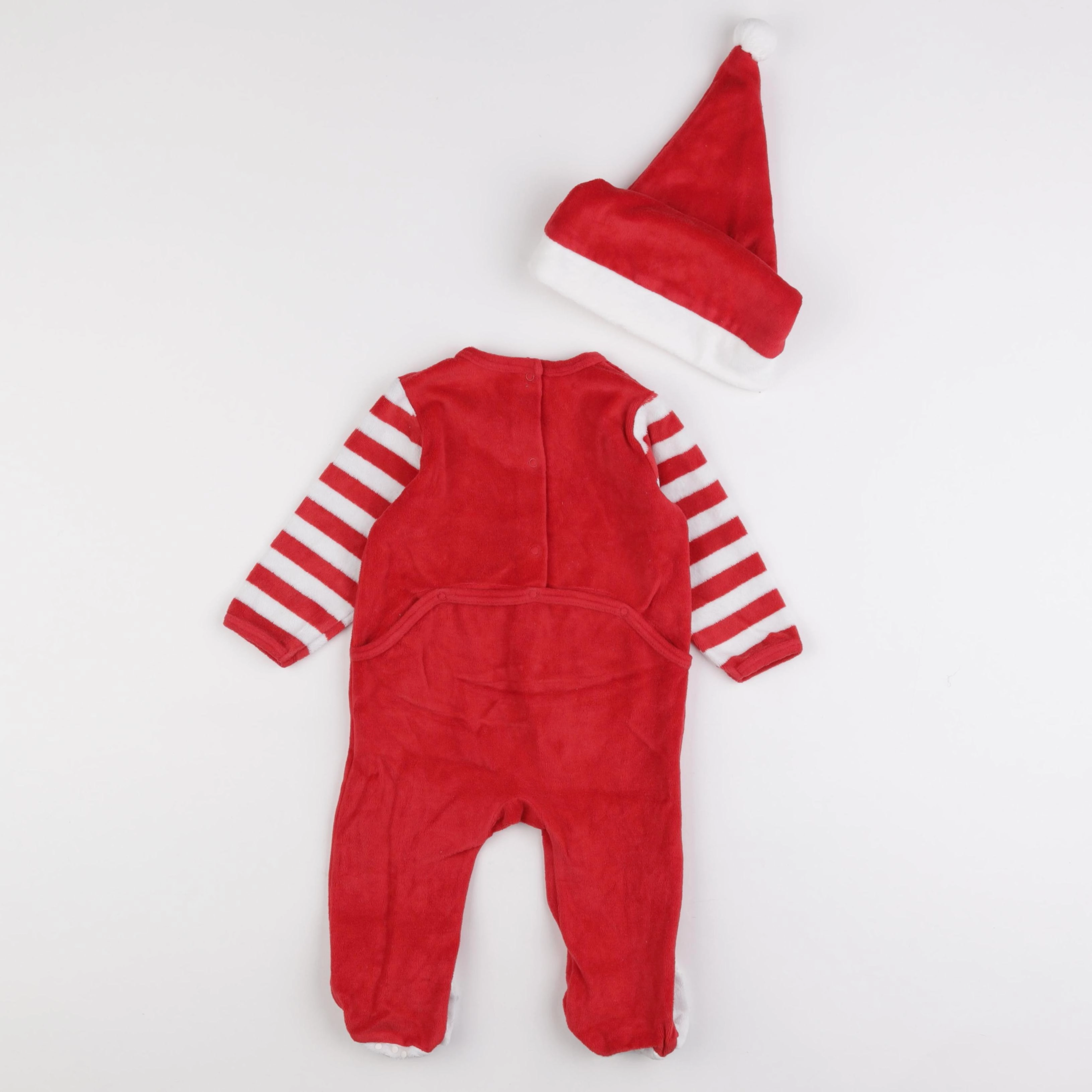 Vertbaudet - pyjama velours rouge - 12 mois