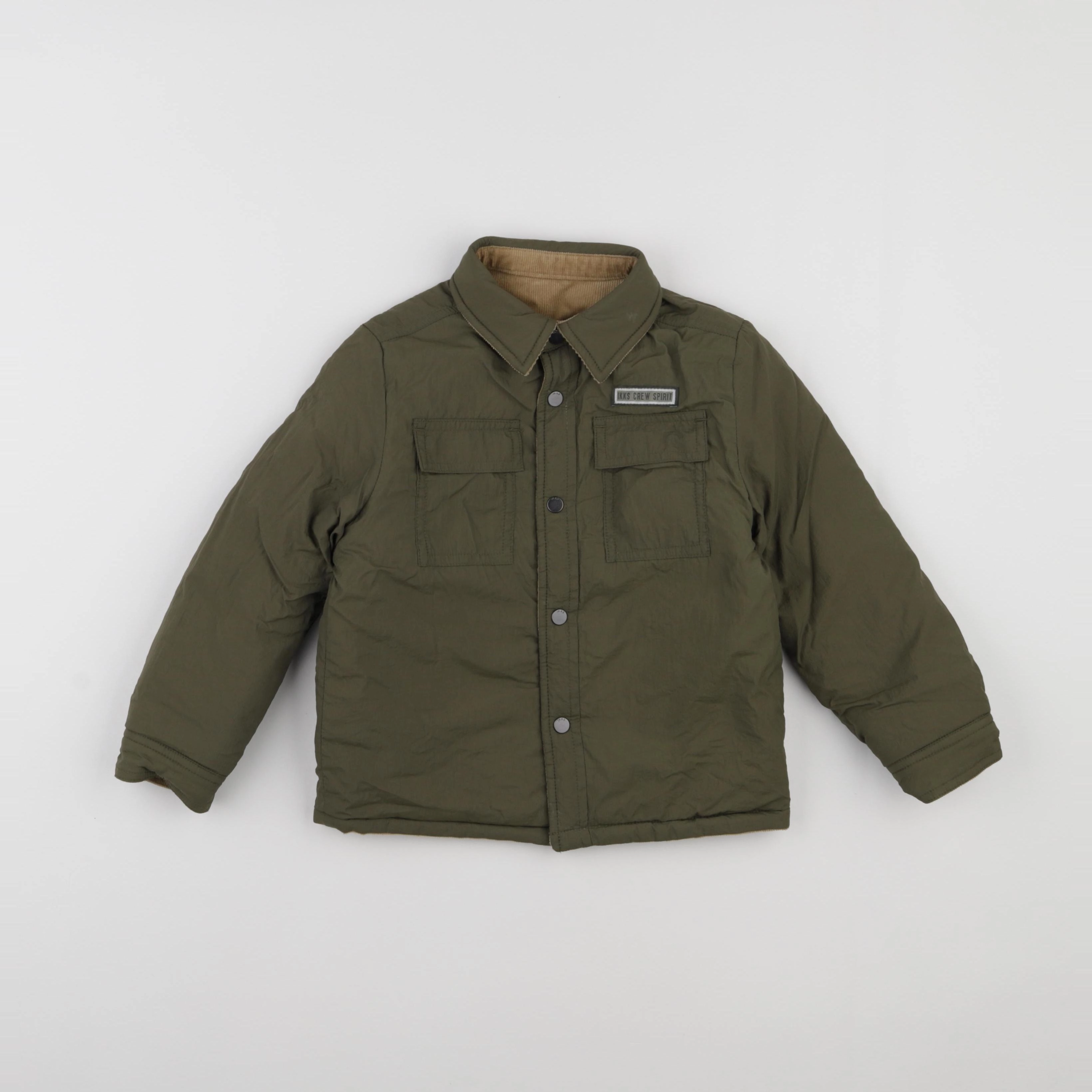 IKKS - veste réversible marron, vert - 4 ans