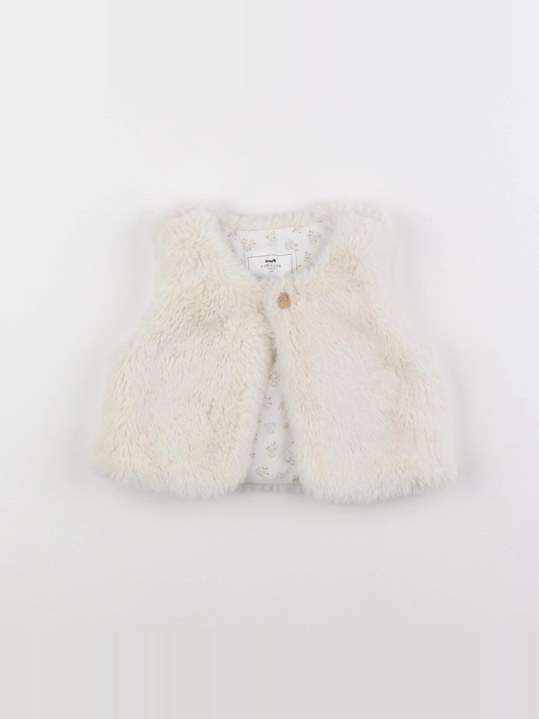 Cyrillus - gilet blanc - 12 mois