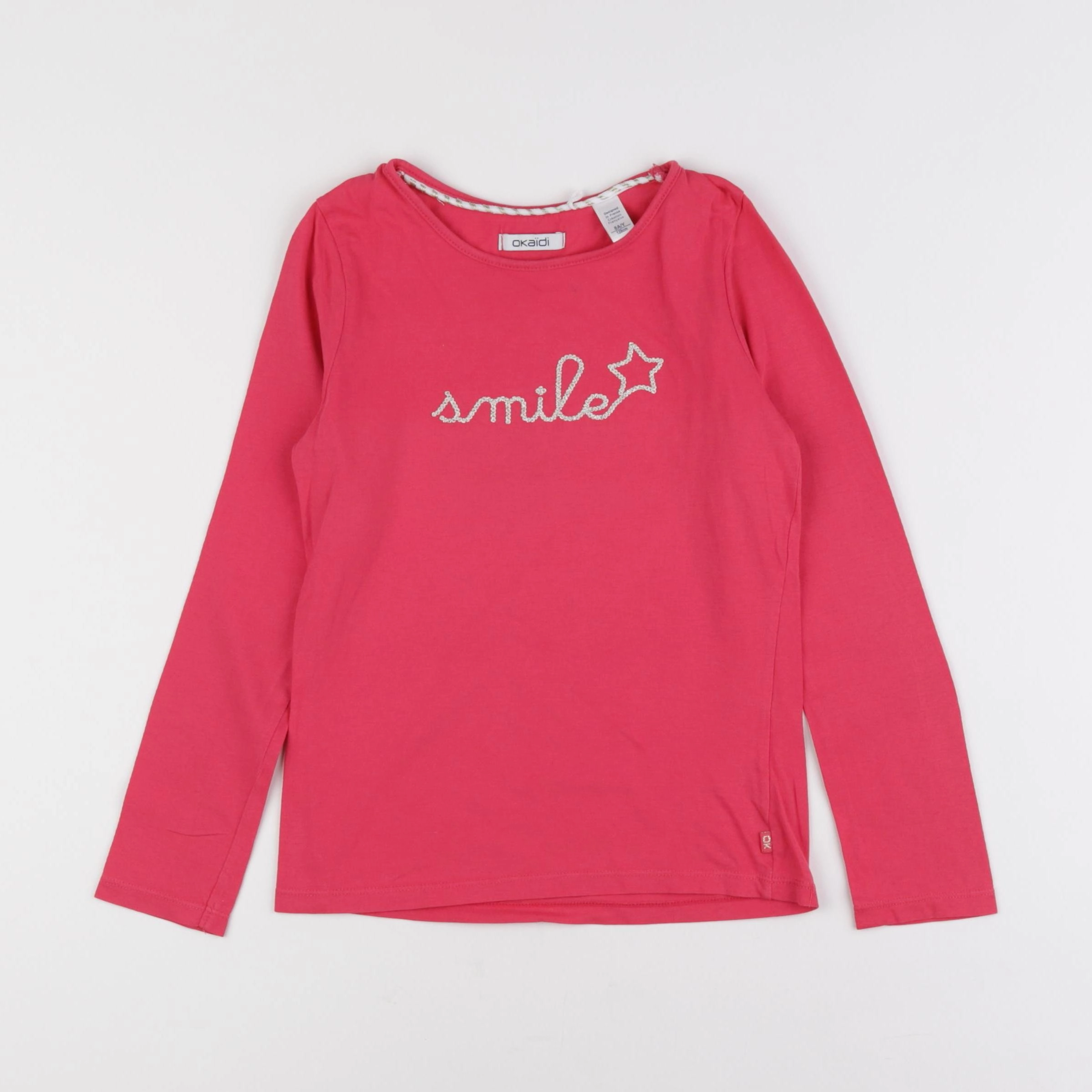 Okaidi - tee-shirt rose - 8 ans