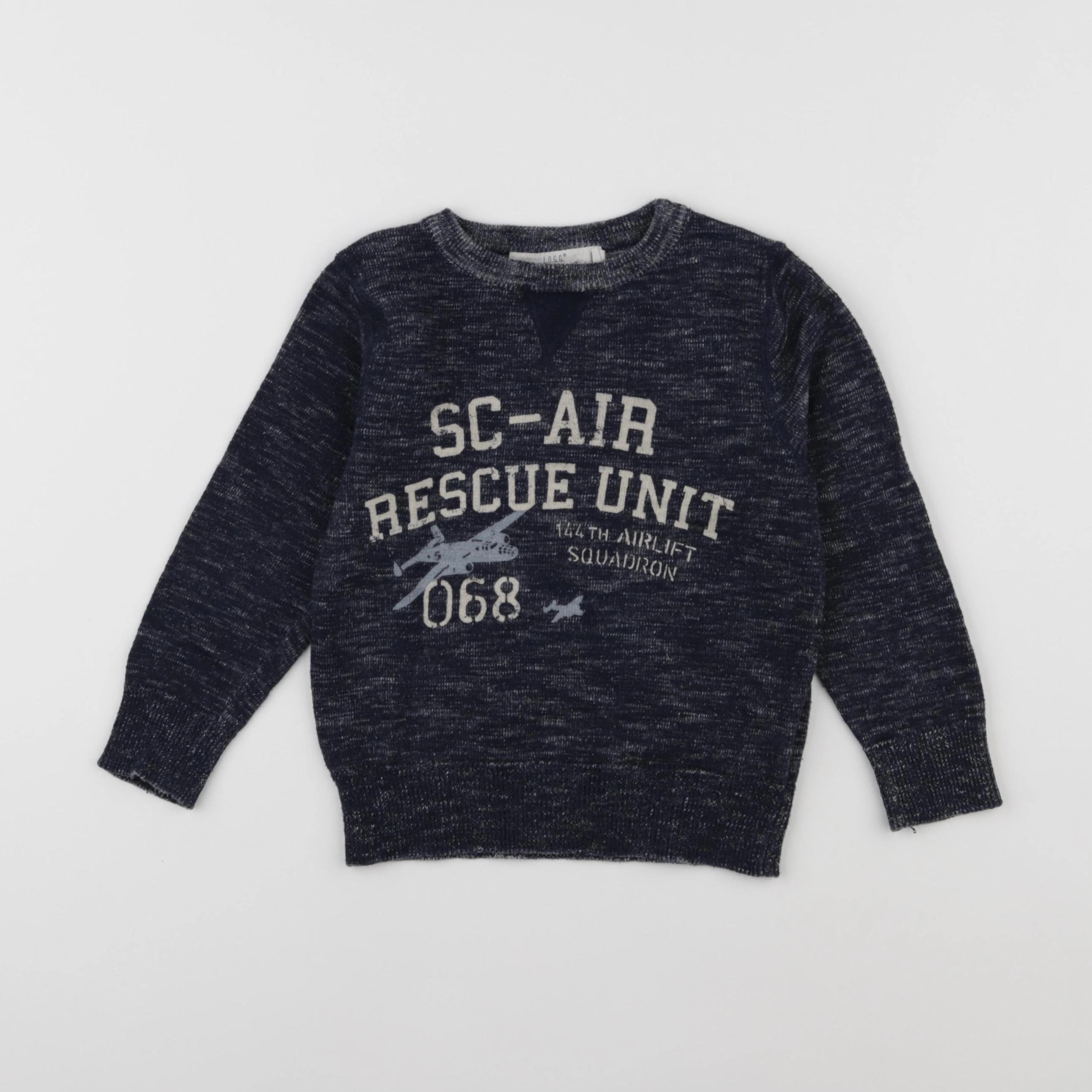 H&M - pull bleu - 3/4 ans