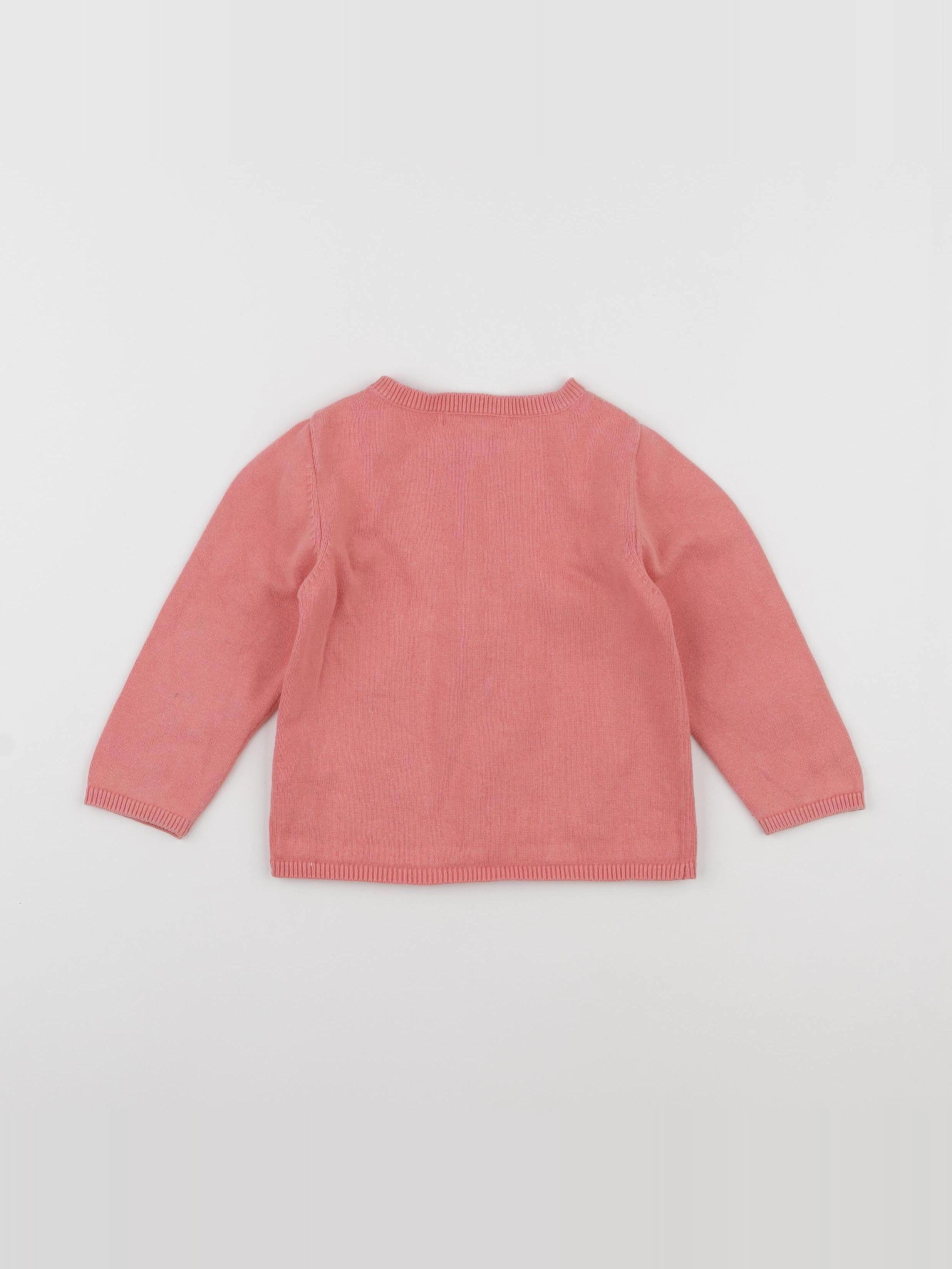 Vertbaudet - gilet rose - 18 mois