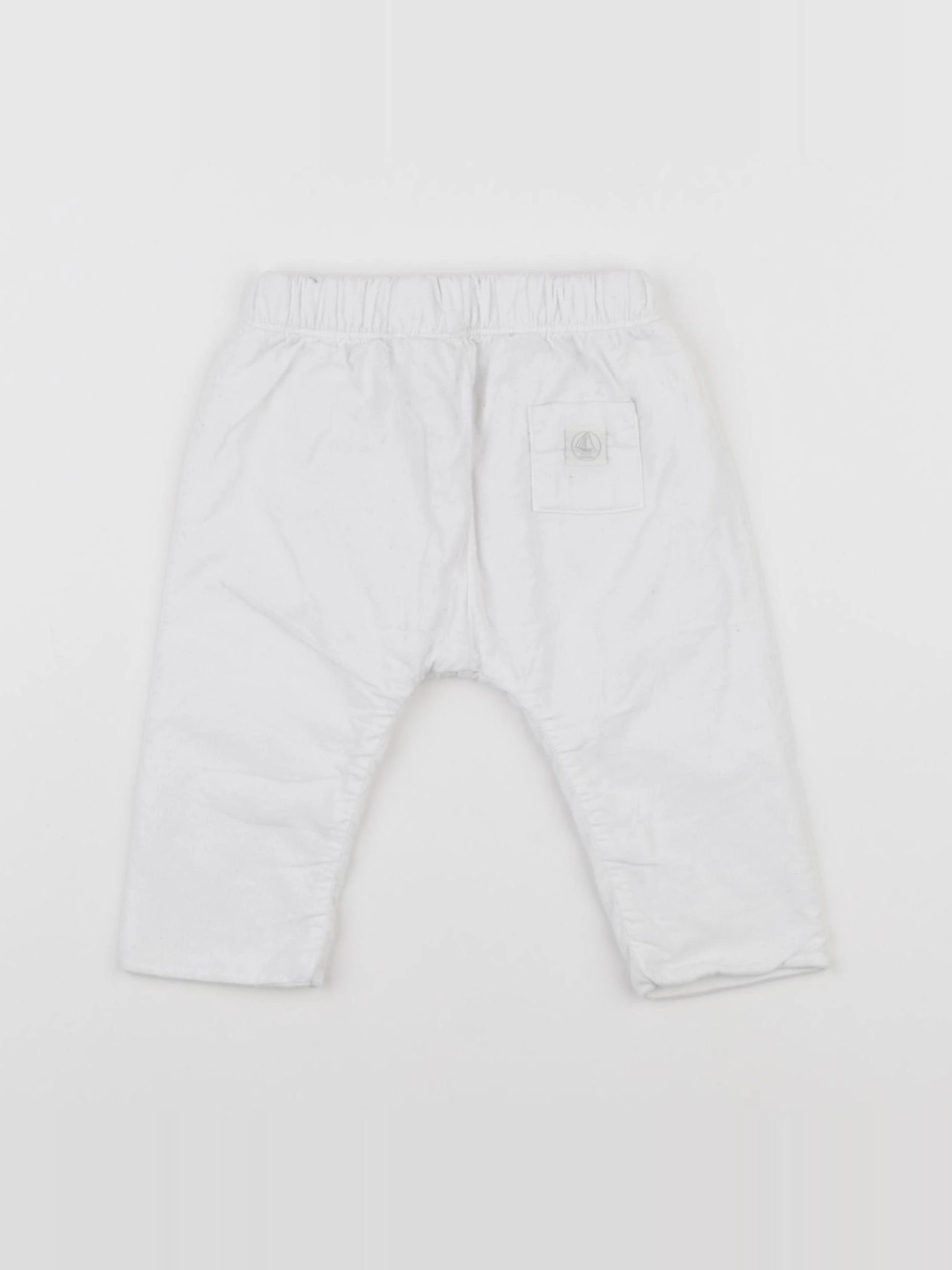 Petit Bateau - pantalon blanc - 3 mois
