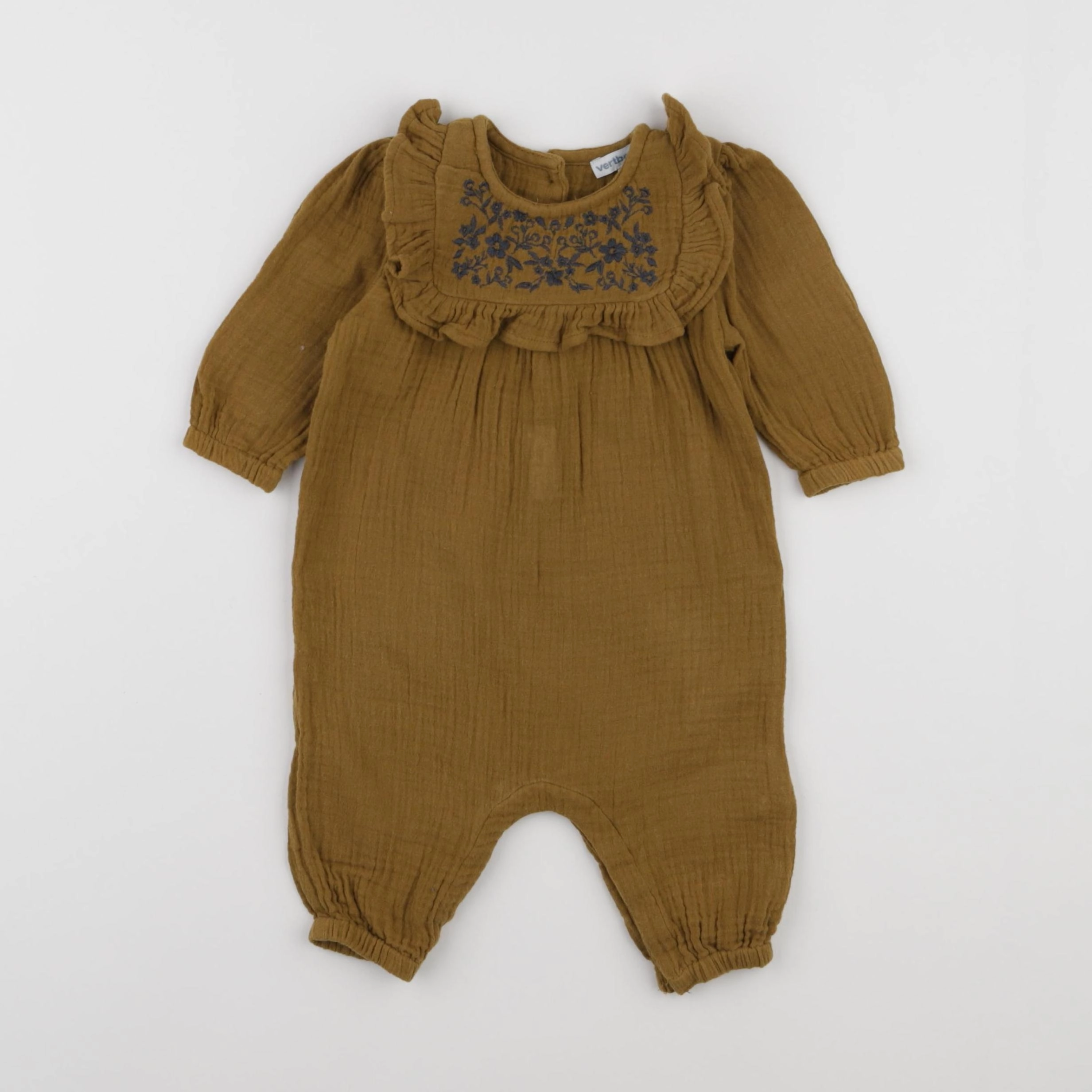 Vertbaudet - combinaison marron - 3 mois