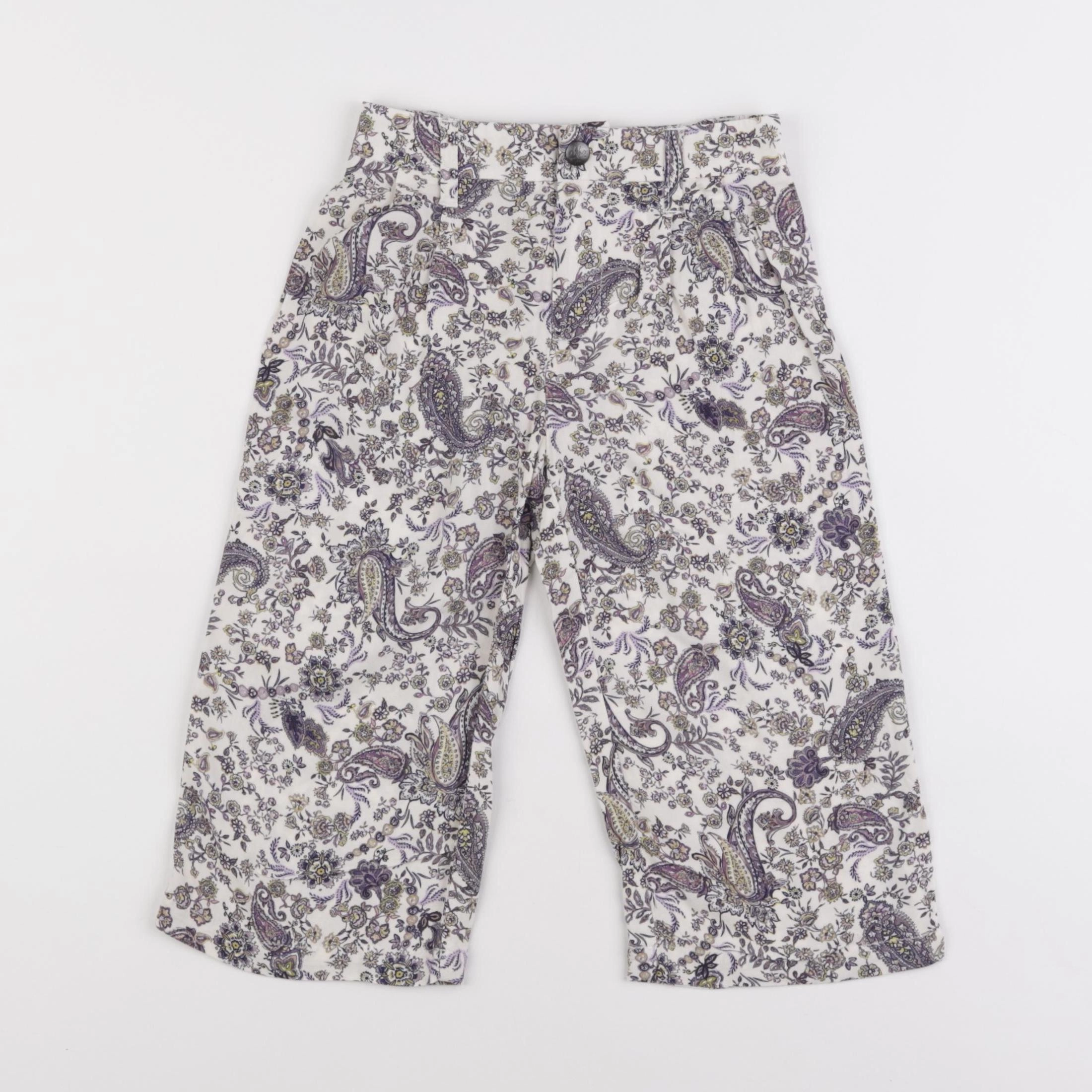 IKKS - pantacourt blanc, violet - 5 ans