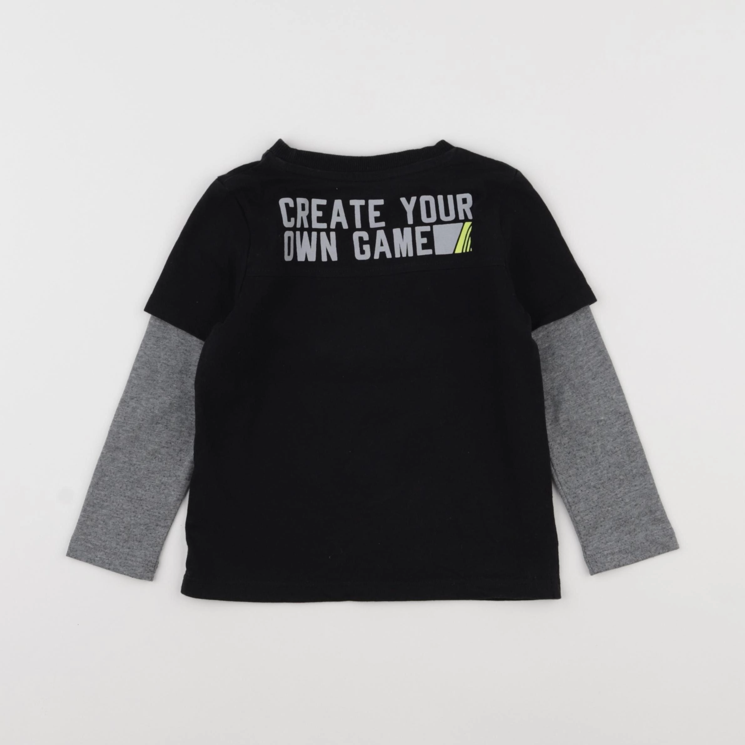 Vertbaudet - tee-shirt noir - 3 ans