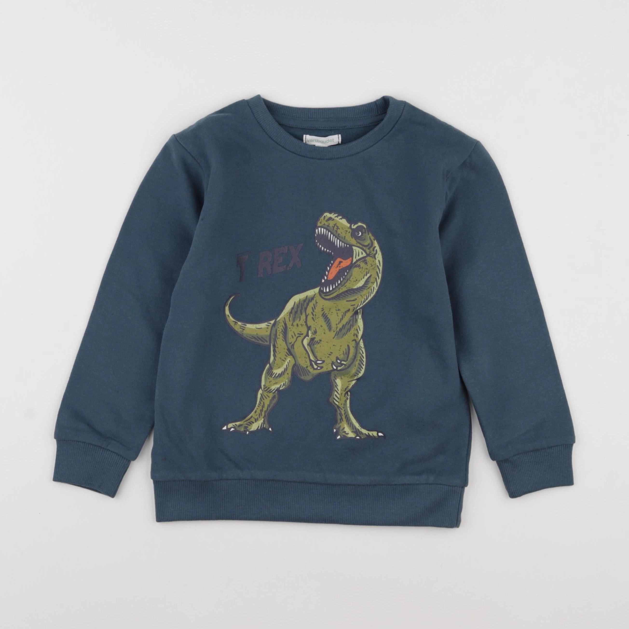 Vertbaudet - sweat bleu - 6 ans