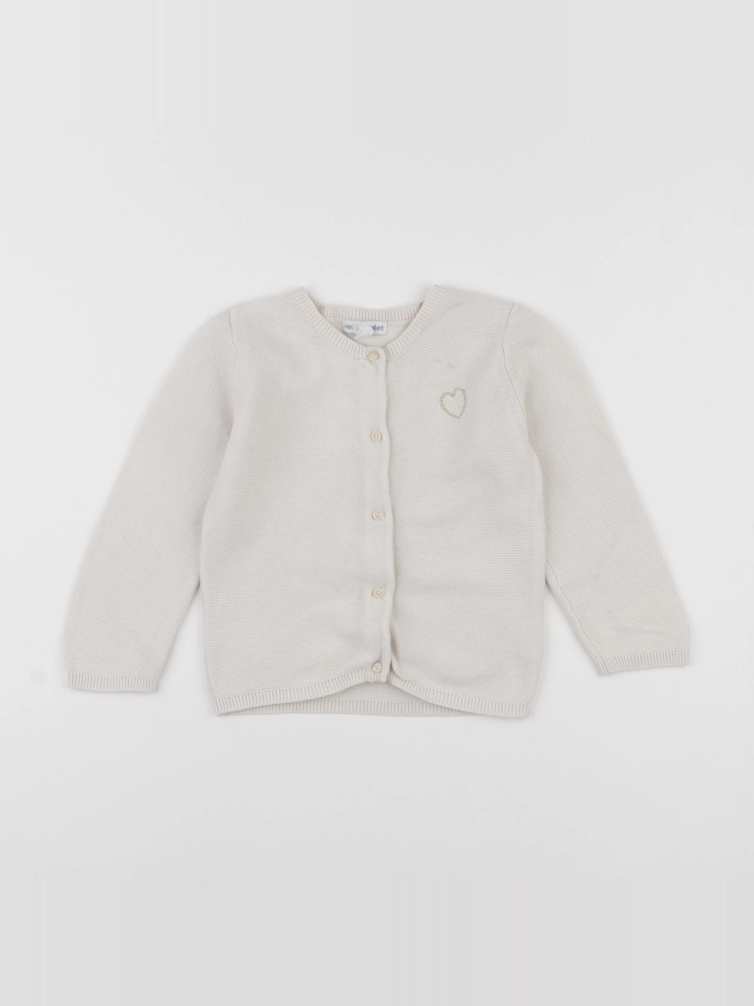 Vertbaudet - gilet blanc - 2 ans