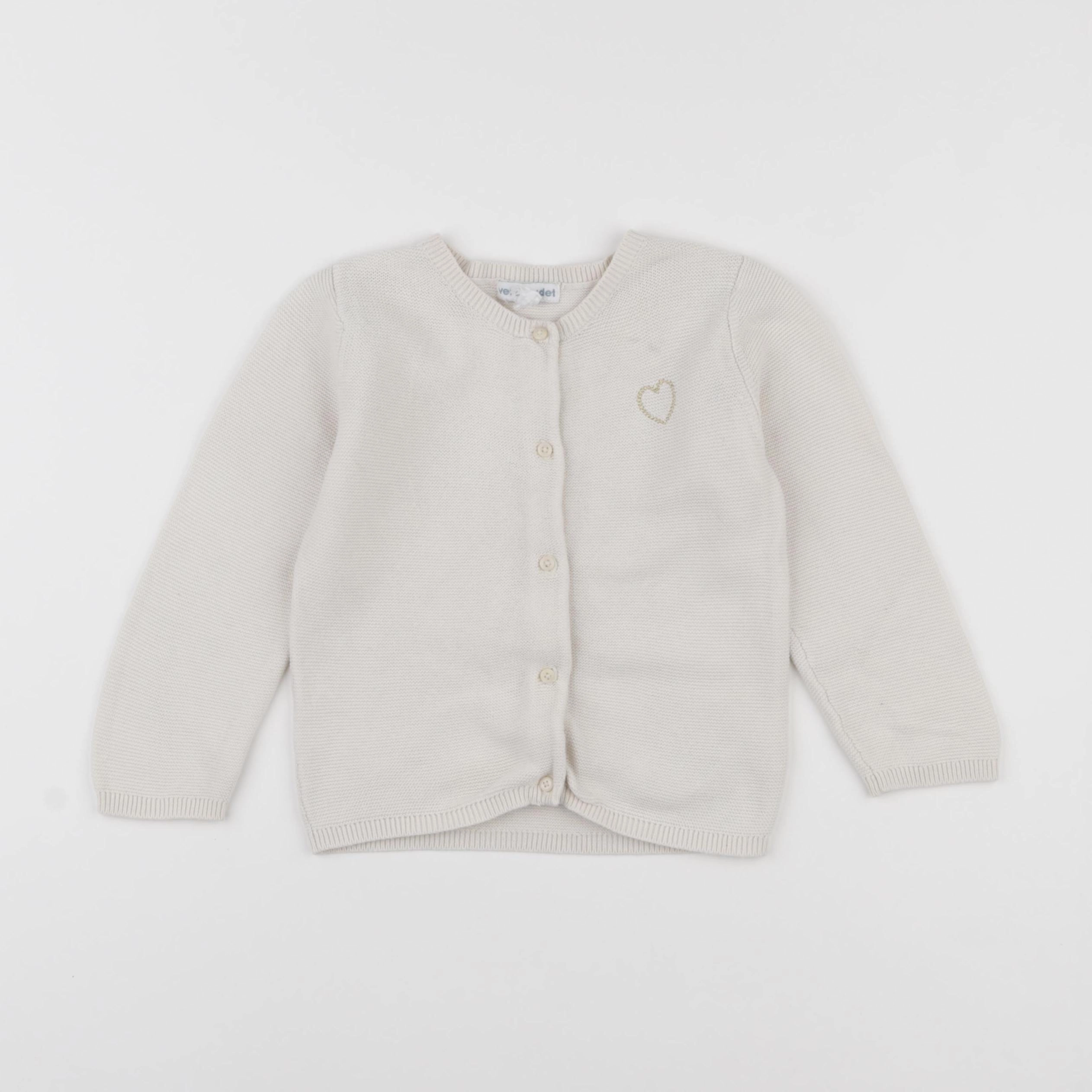 Vertbaudet - gilet blanc - 2 ans