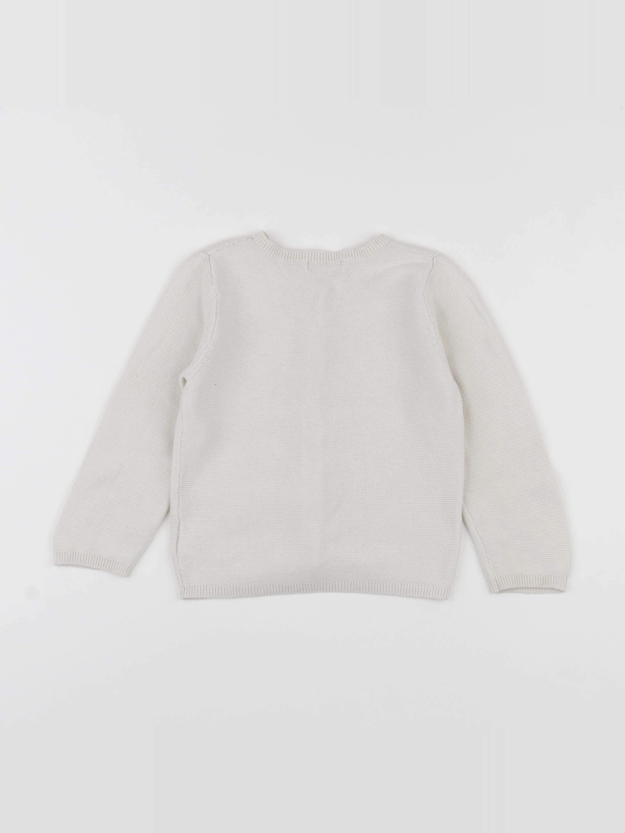 Vertbaudet - gilet blanc - 2 ans
