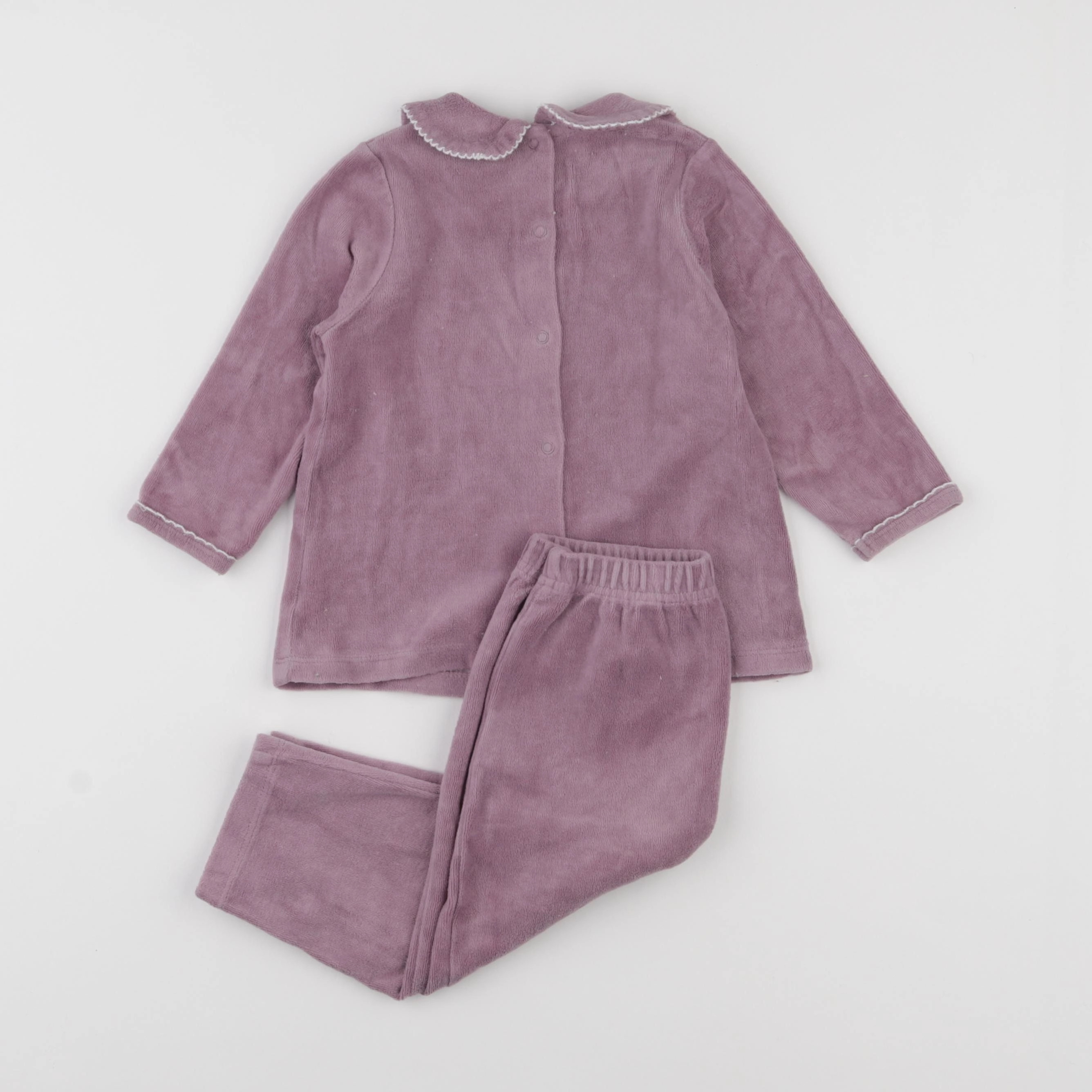 Vertbaudet - pyjama velours violet - 2 ans