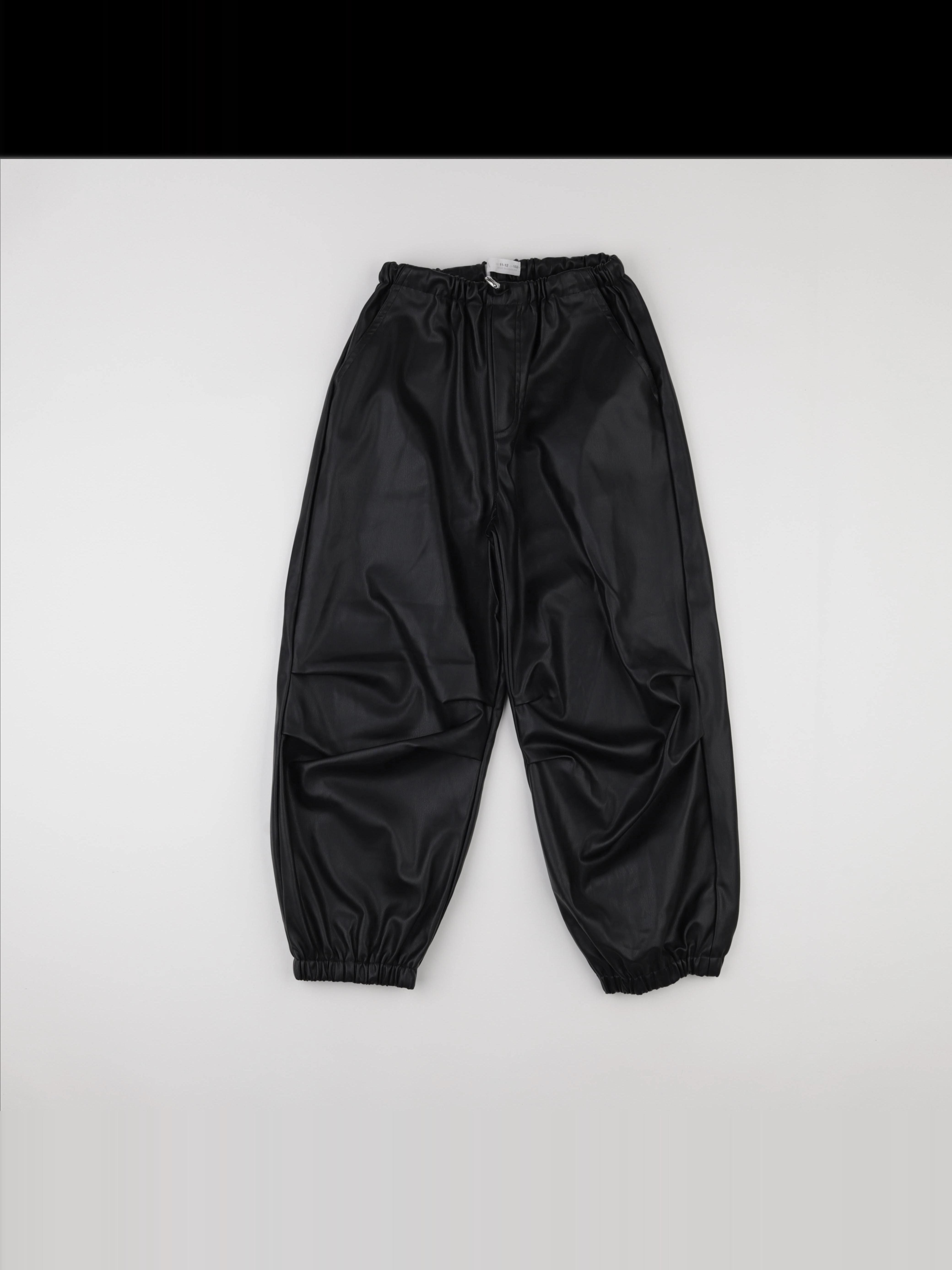 Zara - pantalon noir simili cuir  - 11/12 ans