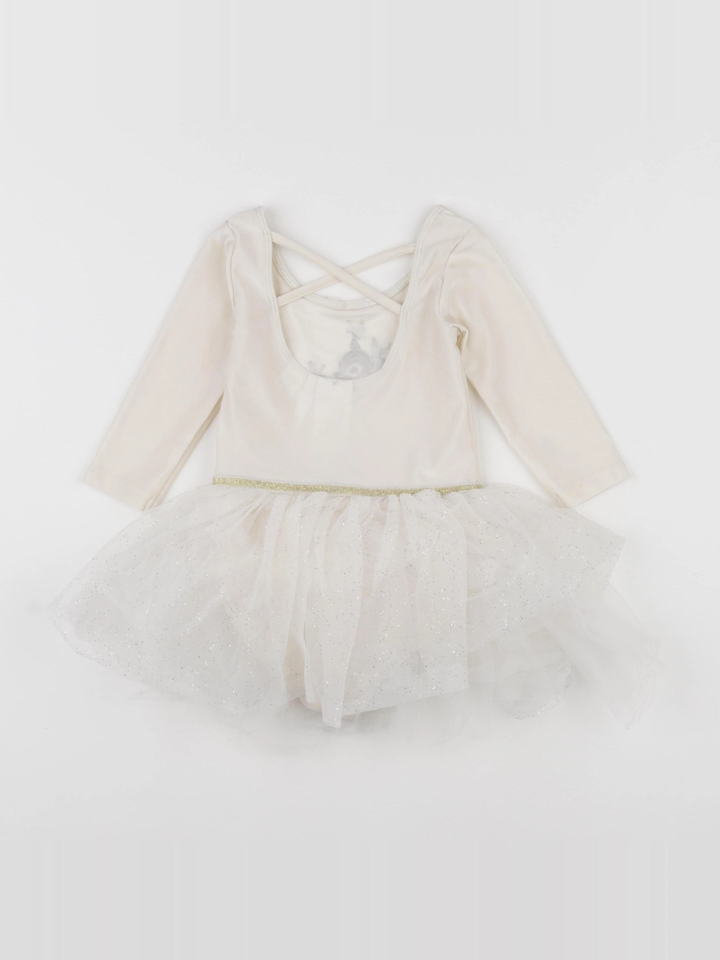 H&M - robe beige, or - 2/4 ans