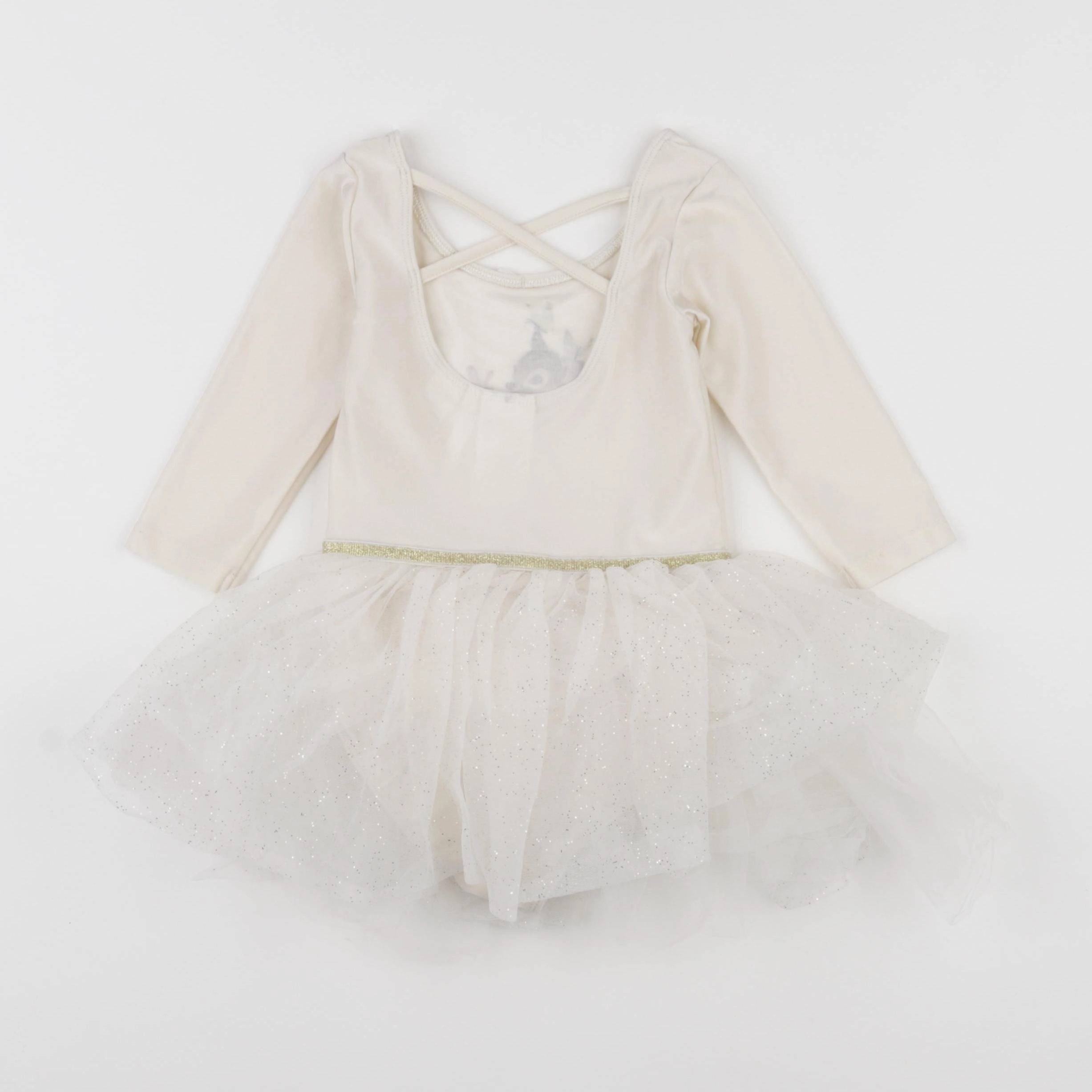 H&M - robe beige, or - 2/4 ans