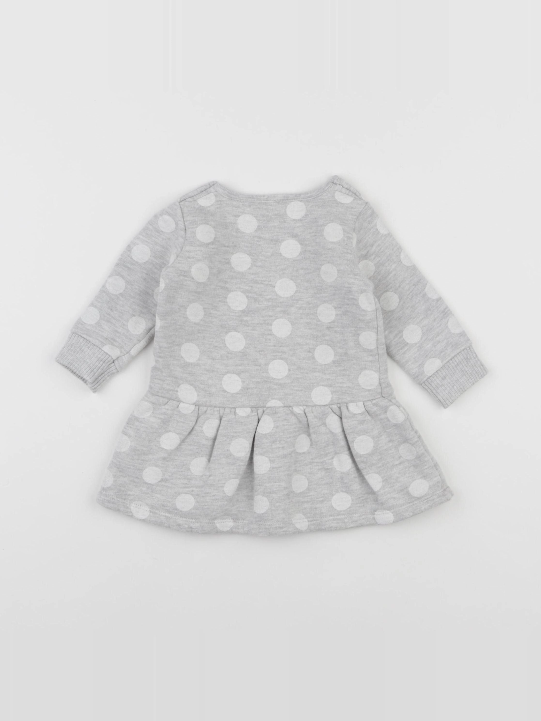 Petit Bateau - robe gris - 6 mois