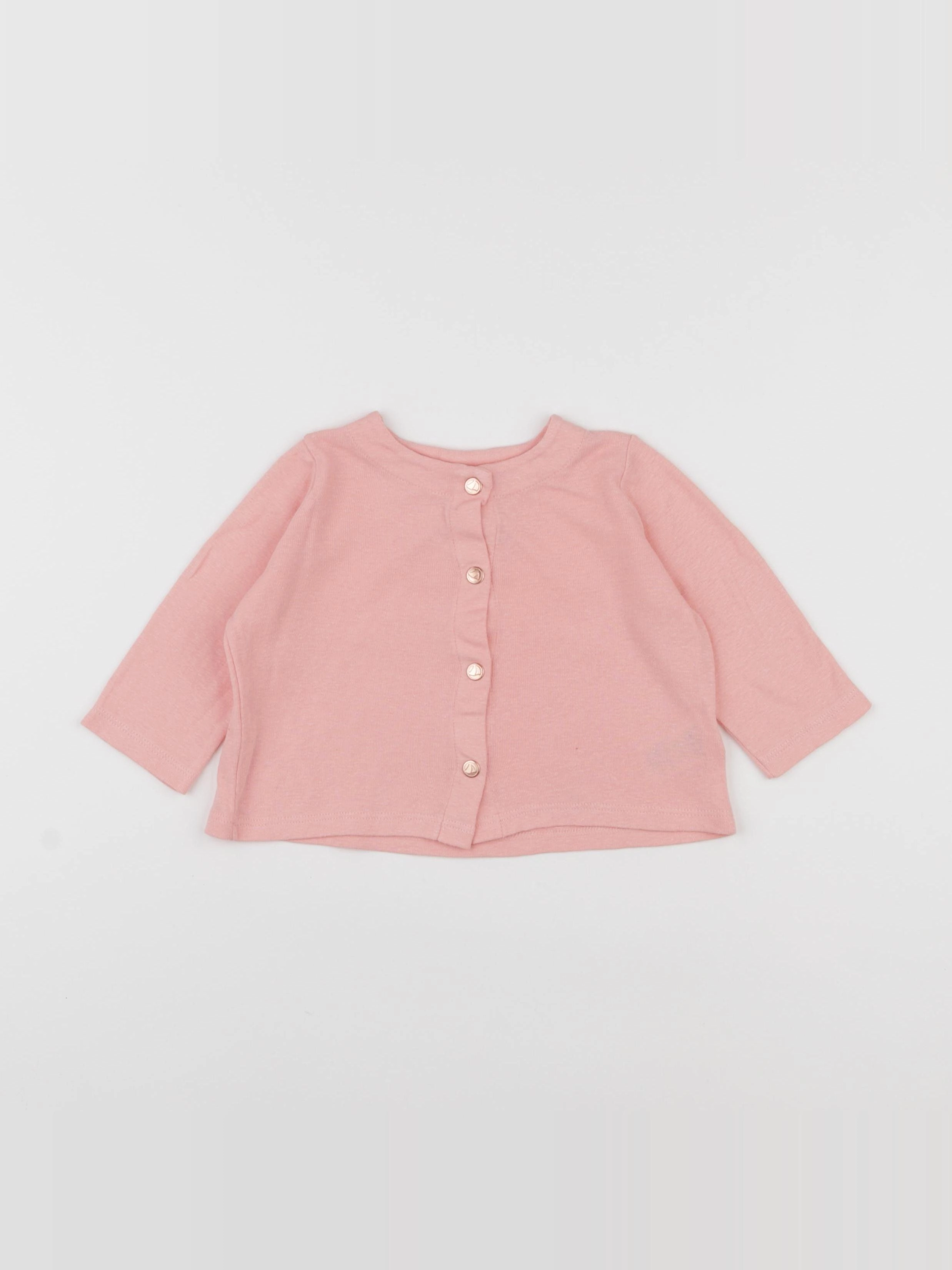 Petit Bateau - tee-shirt rose - 12 mois