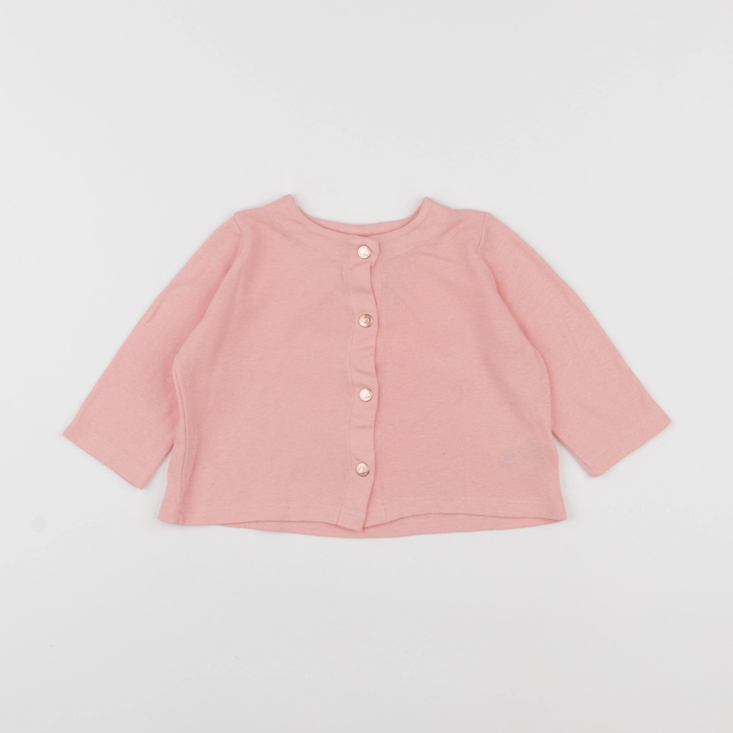 Petit Bateau - tee-shirt rose - 12 mois