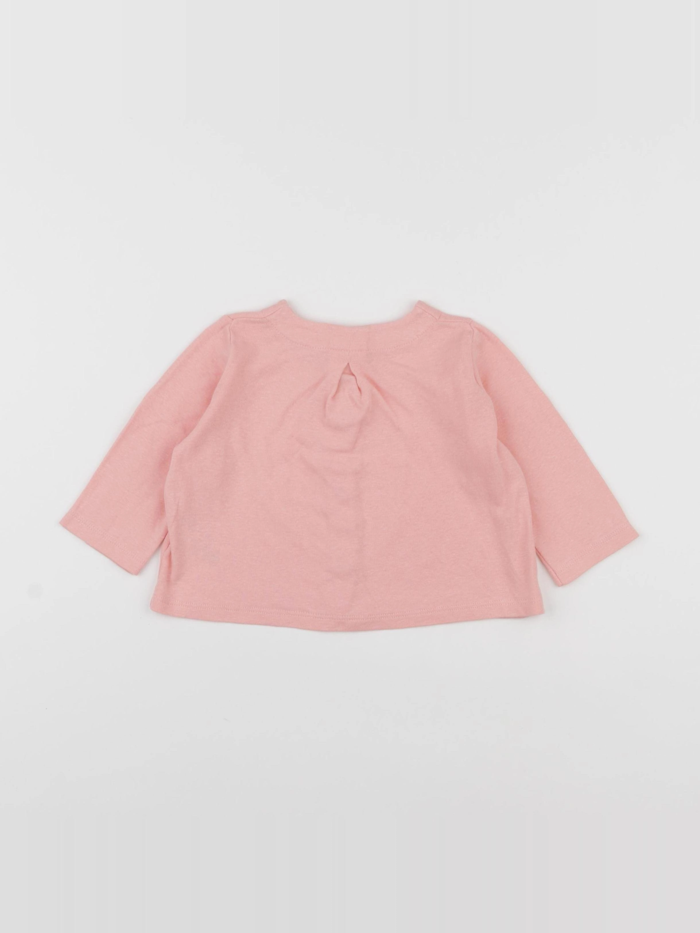 Petit Bateau - tee-shirt rose - 12 mois