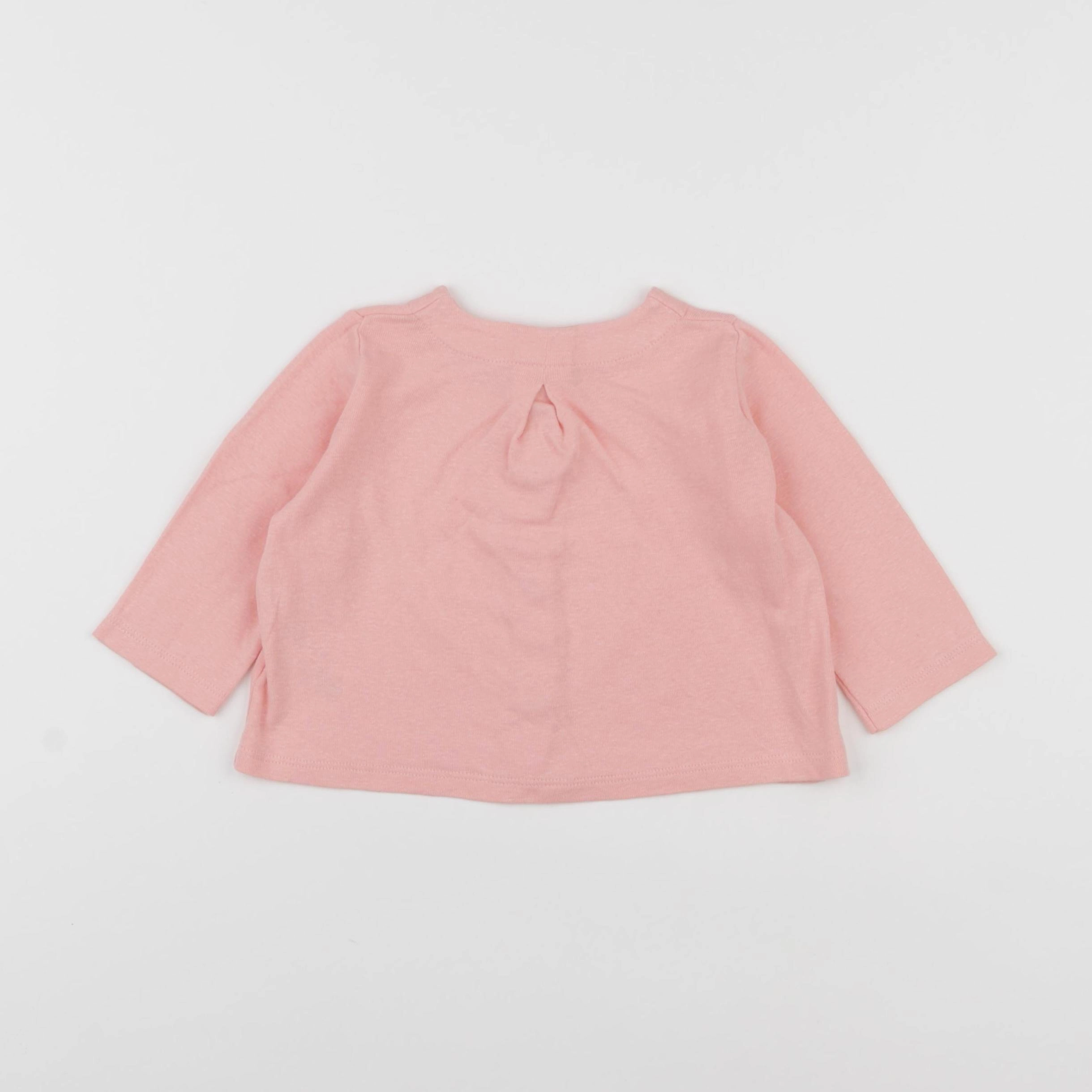 Petit Bateau - tee-shirt rose - 12 mois