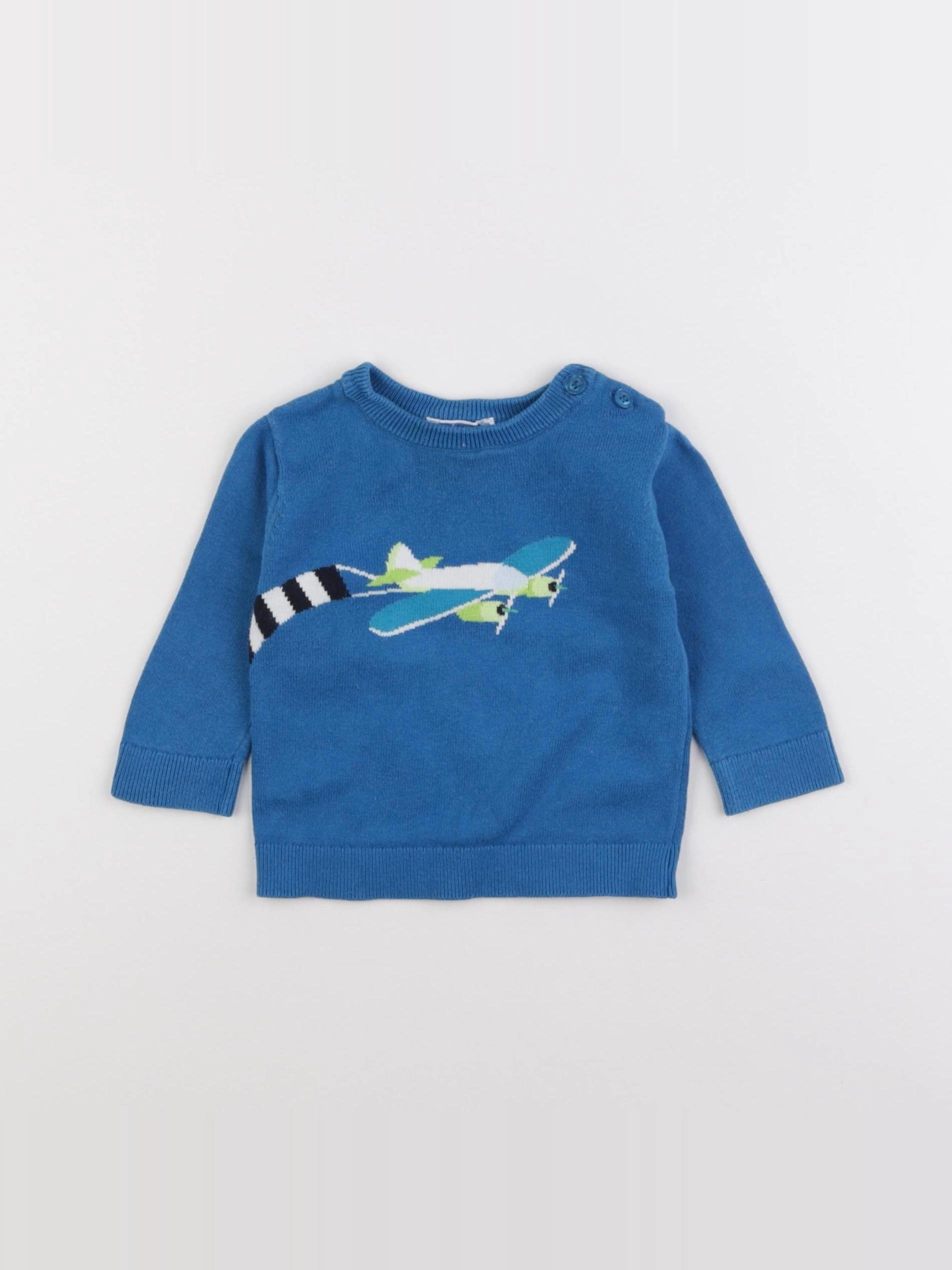 Jacadi - pull bleu - 6 mois