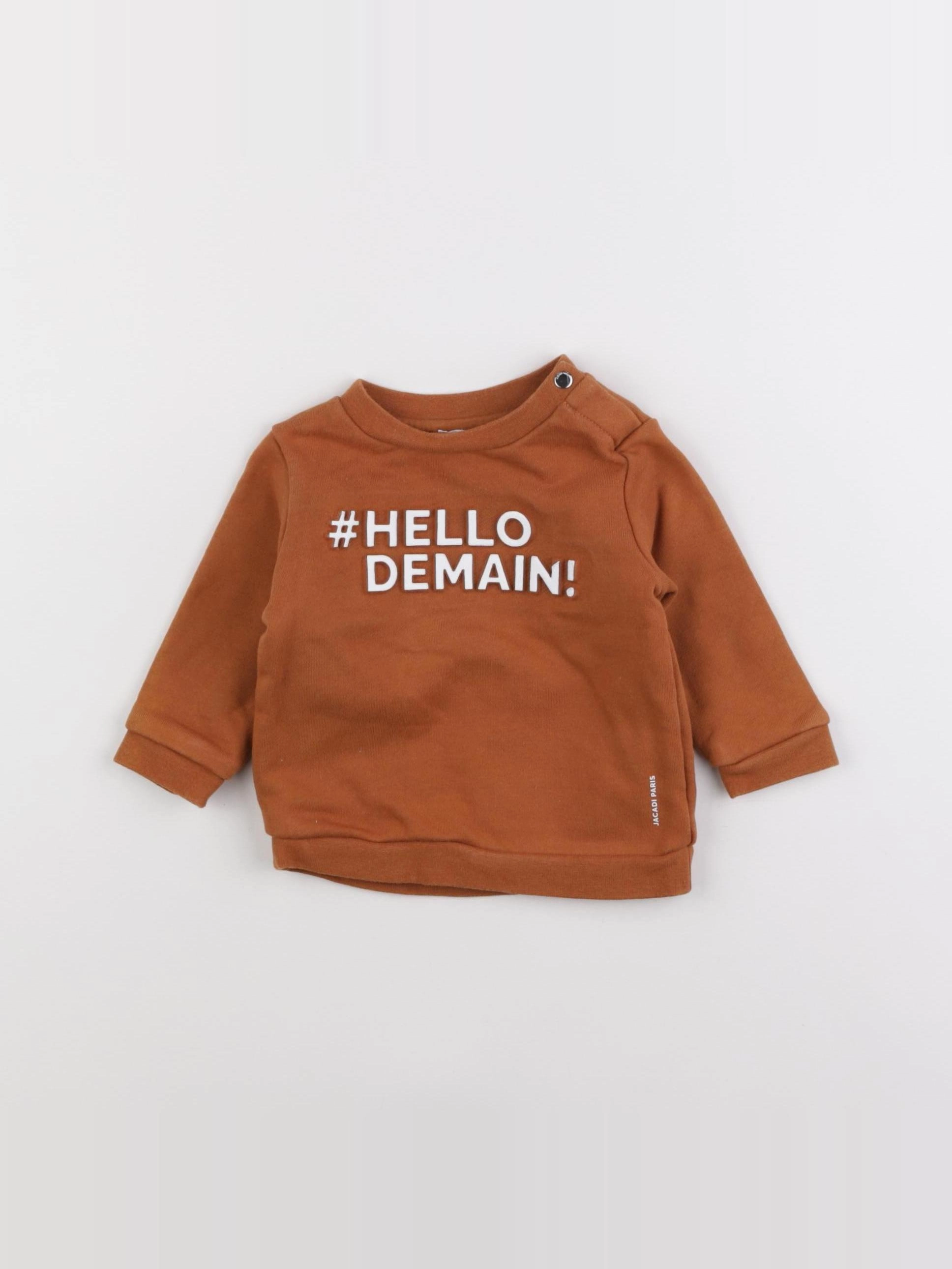 Jacadi - sweat marron - 6 mois