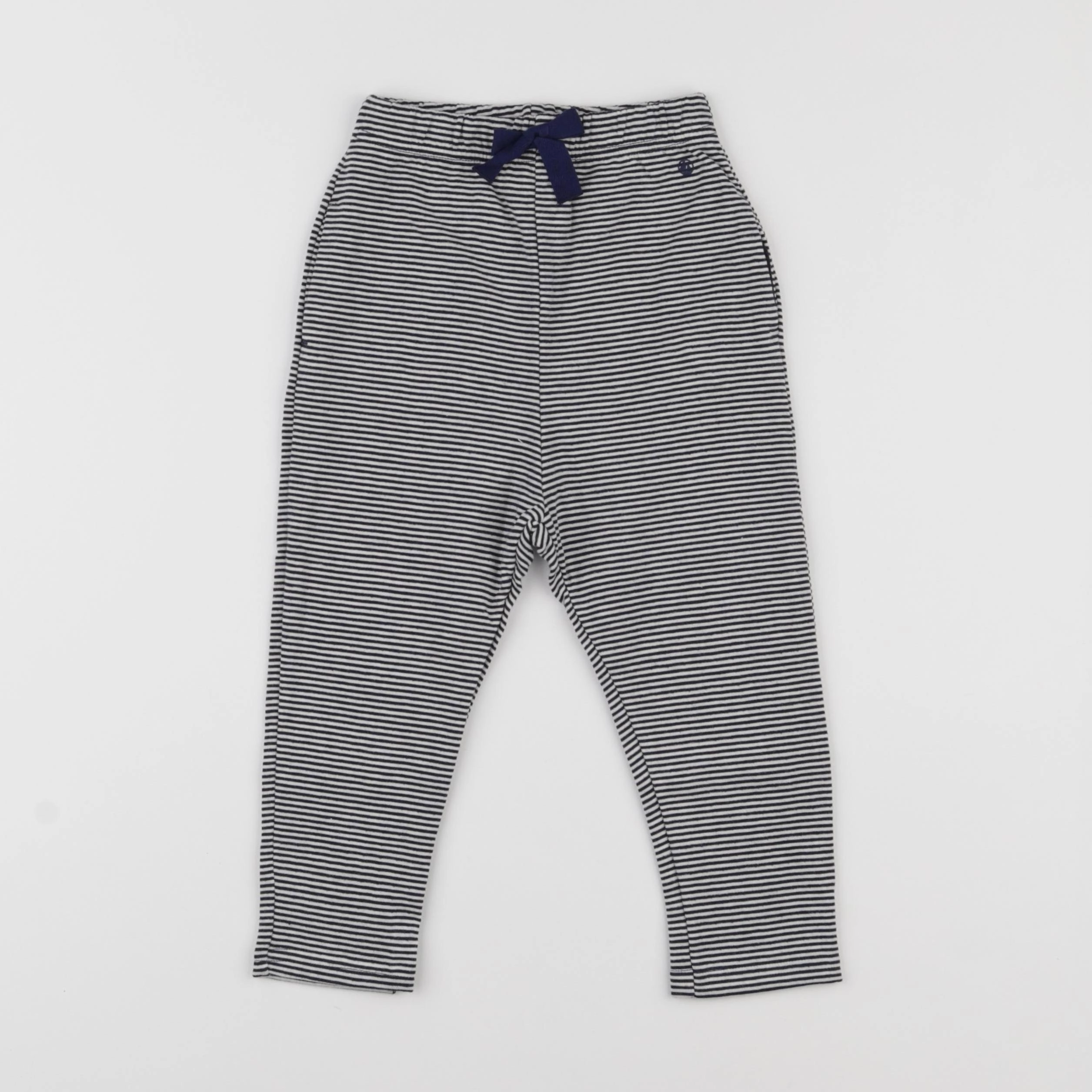 Petit Bateau - jogging bleu, blanc - 2 ans