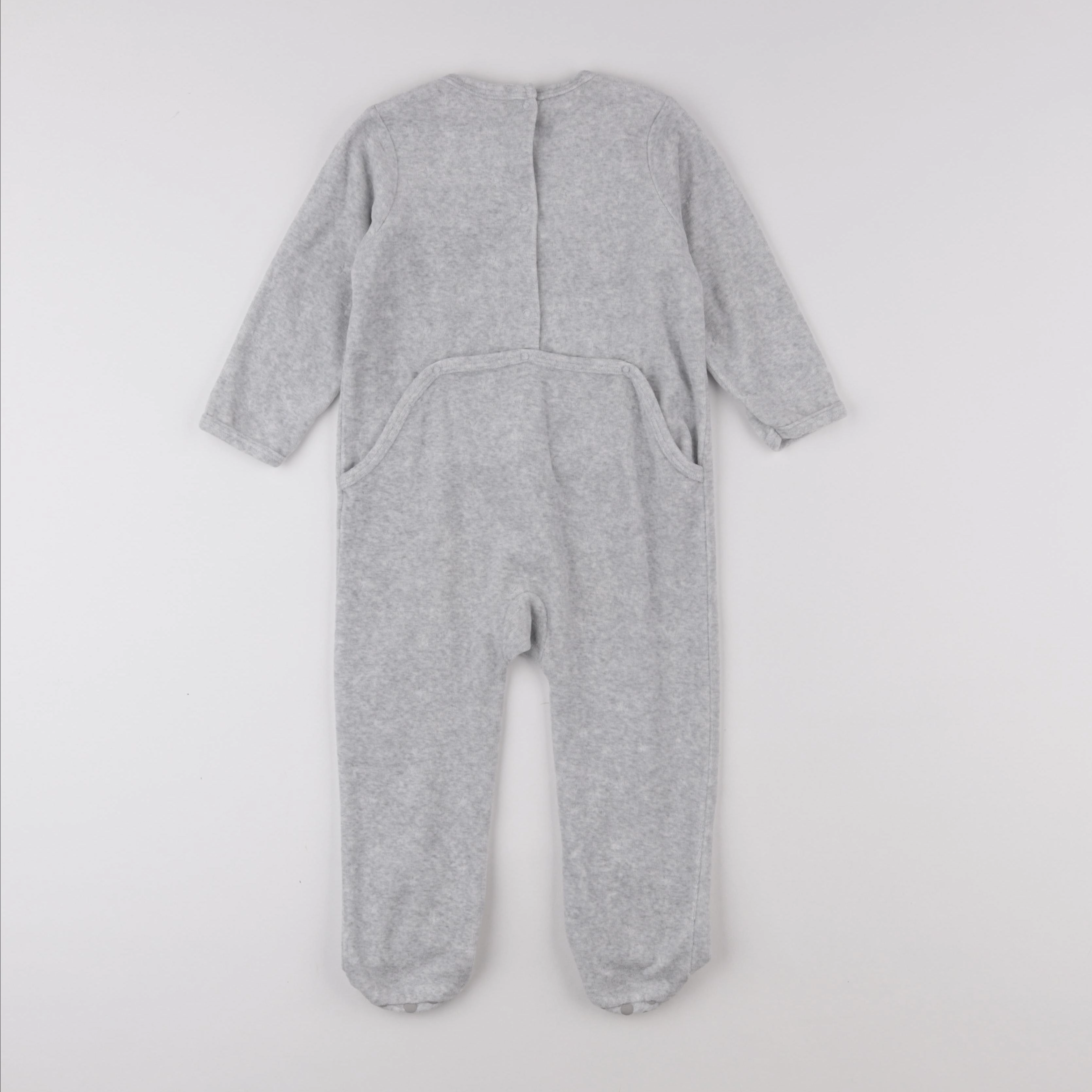 Vertbaudet - pyjama velours gris - 2 ans