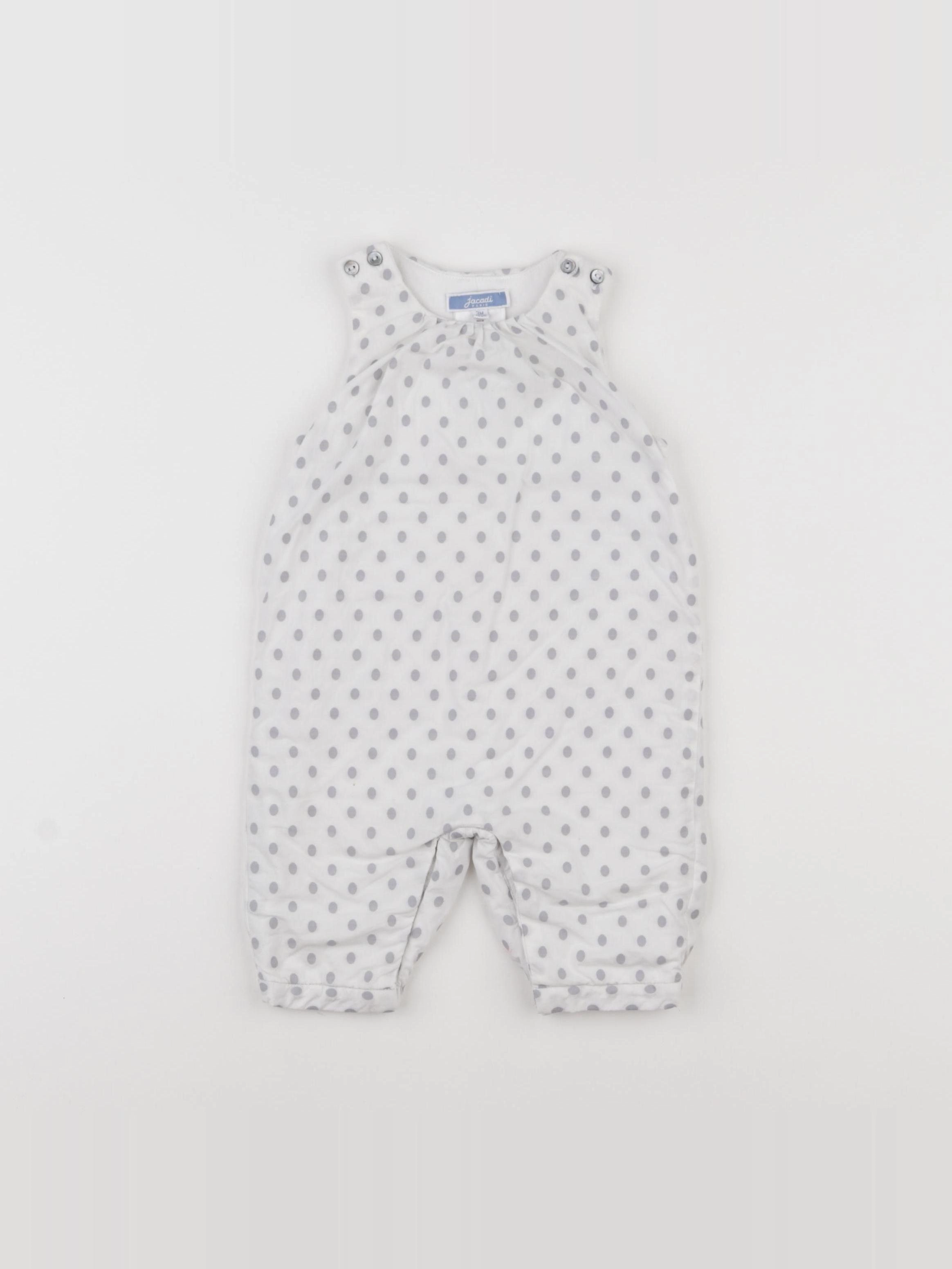 Jacadi - combinaison blanc, gris - 3 mois