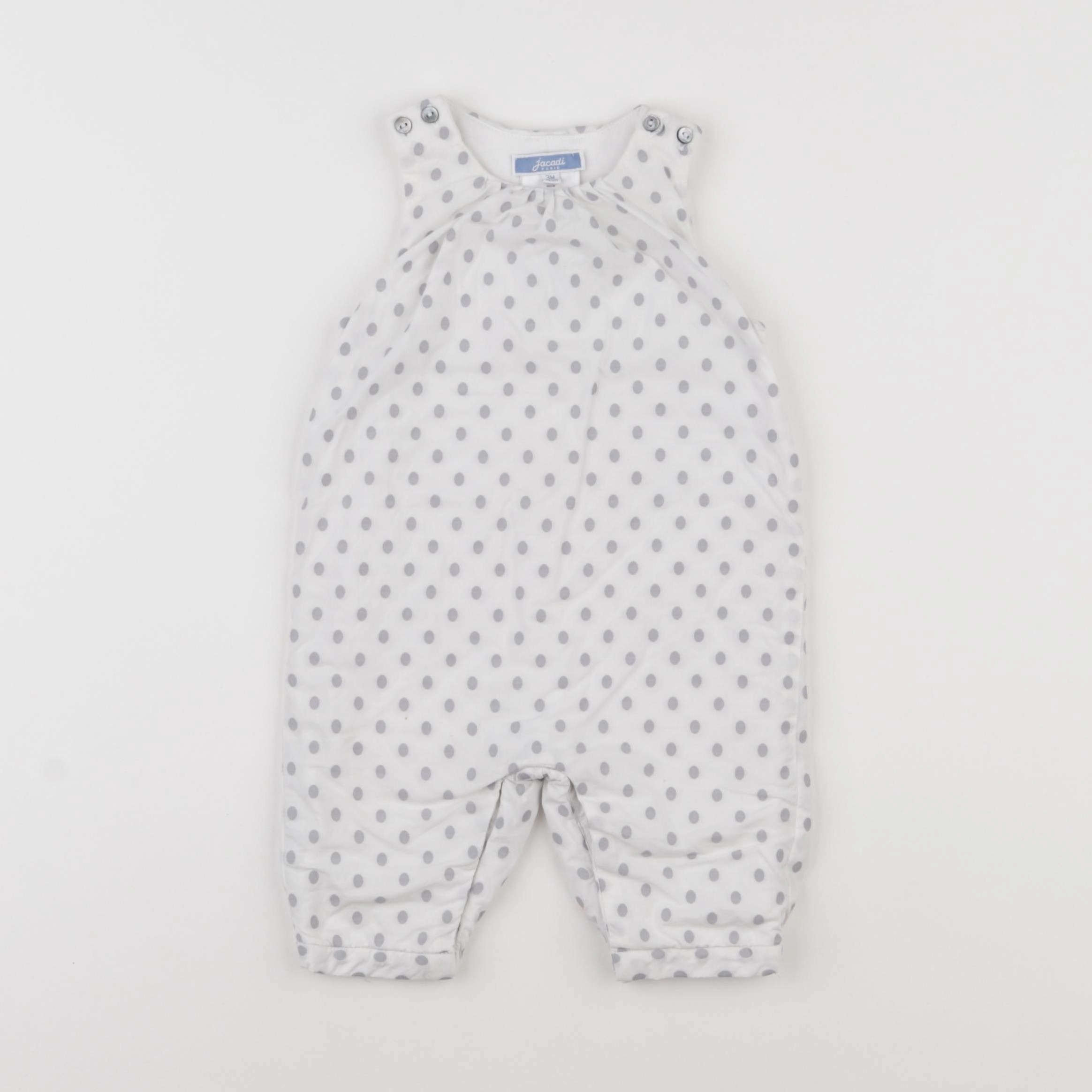 Jacadi - combinaison blanc, gris - 3 mois