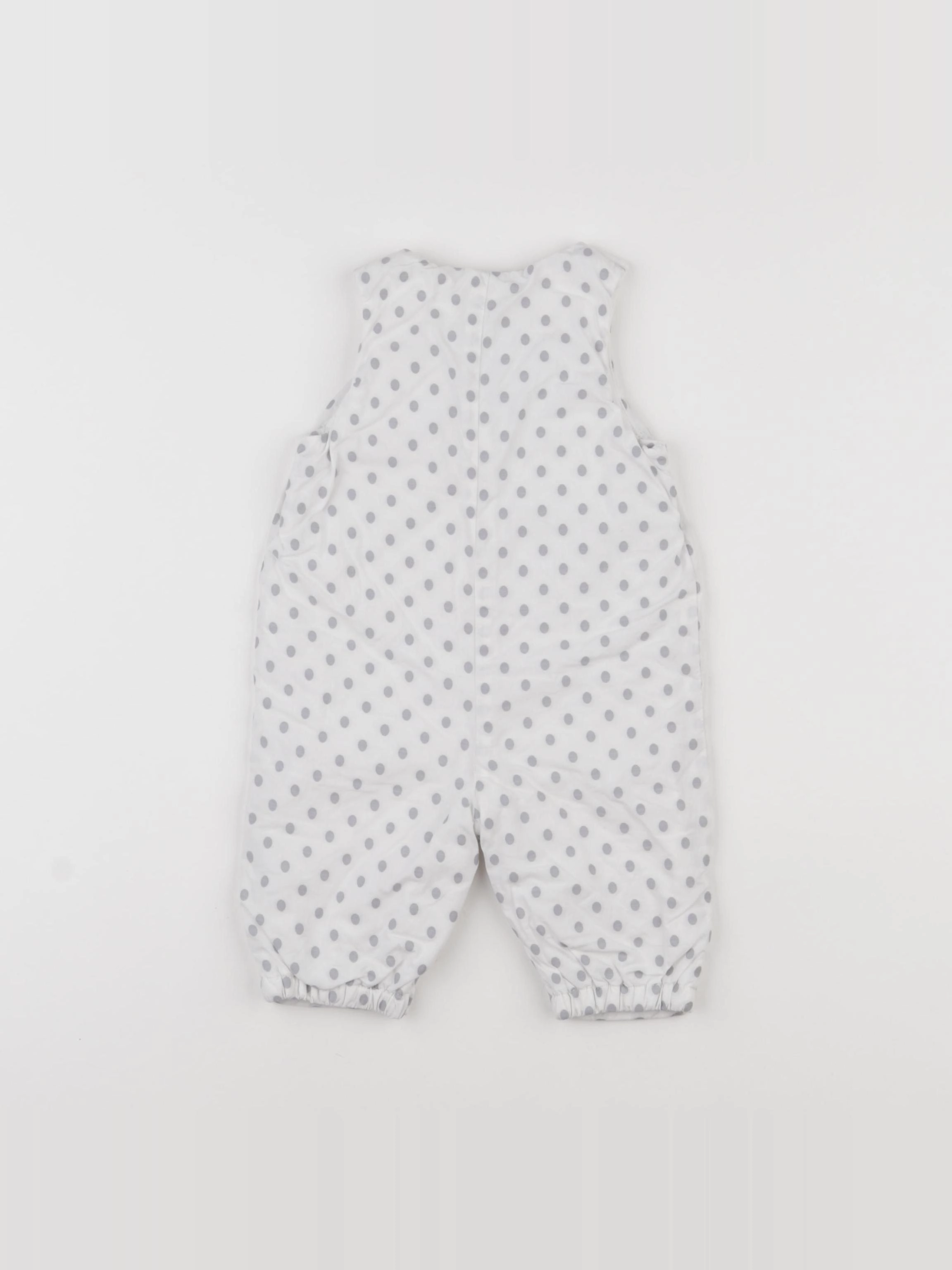 Jacadi - combinaison blanc, gris - 3 mois