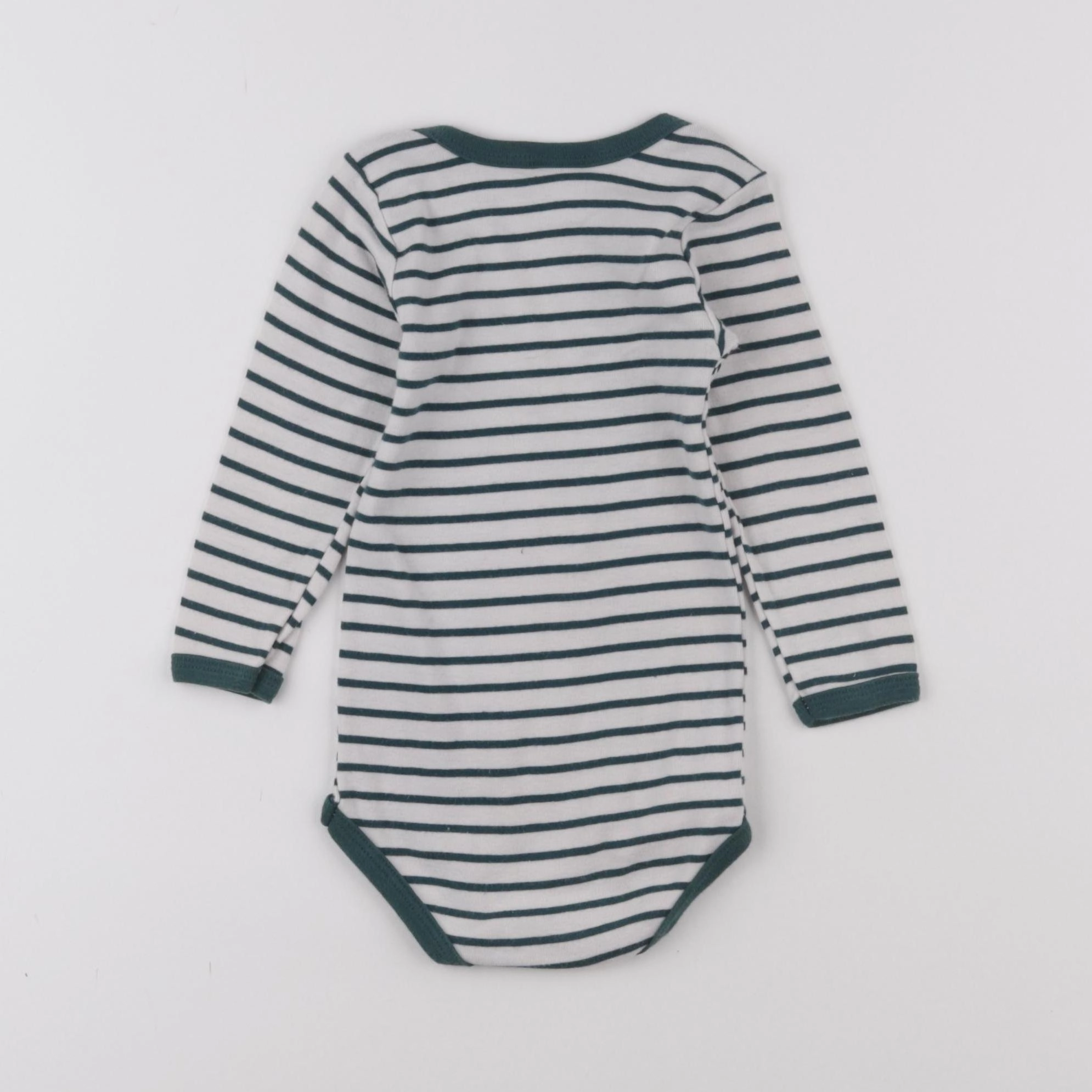 Petit Bateau - body vert - 12 mois
