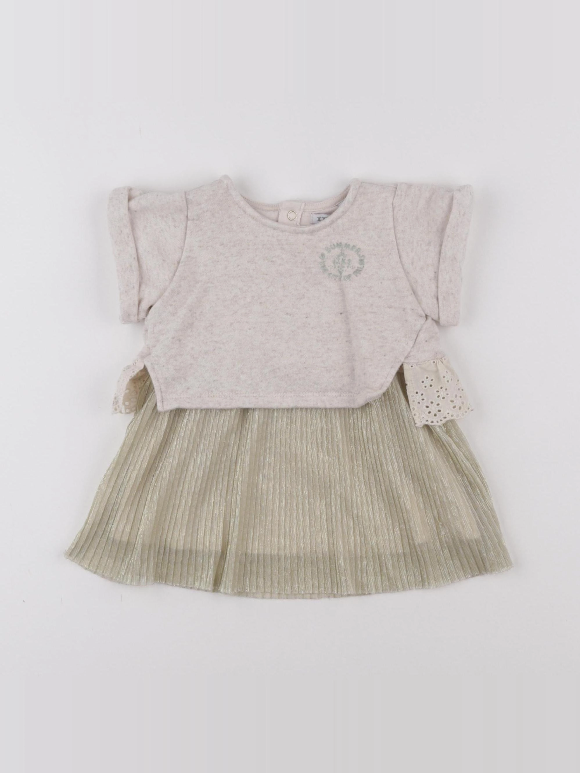 IKKS - robe or, beige - 6 mois