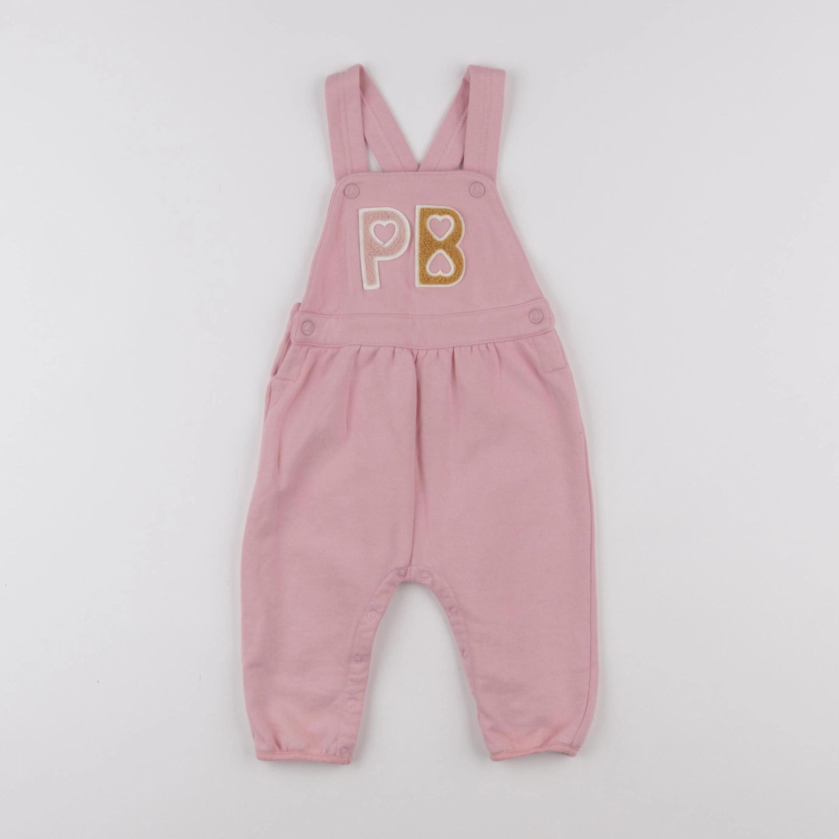 Petit Bateau - salopette rose - 12 mois