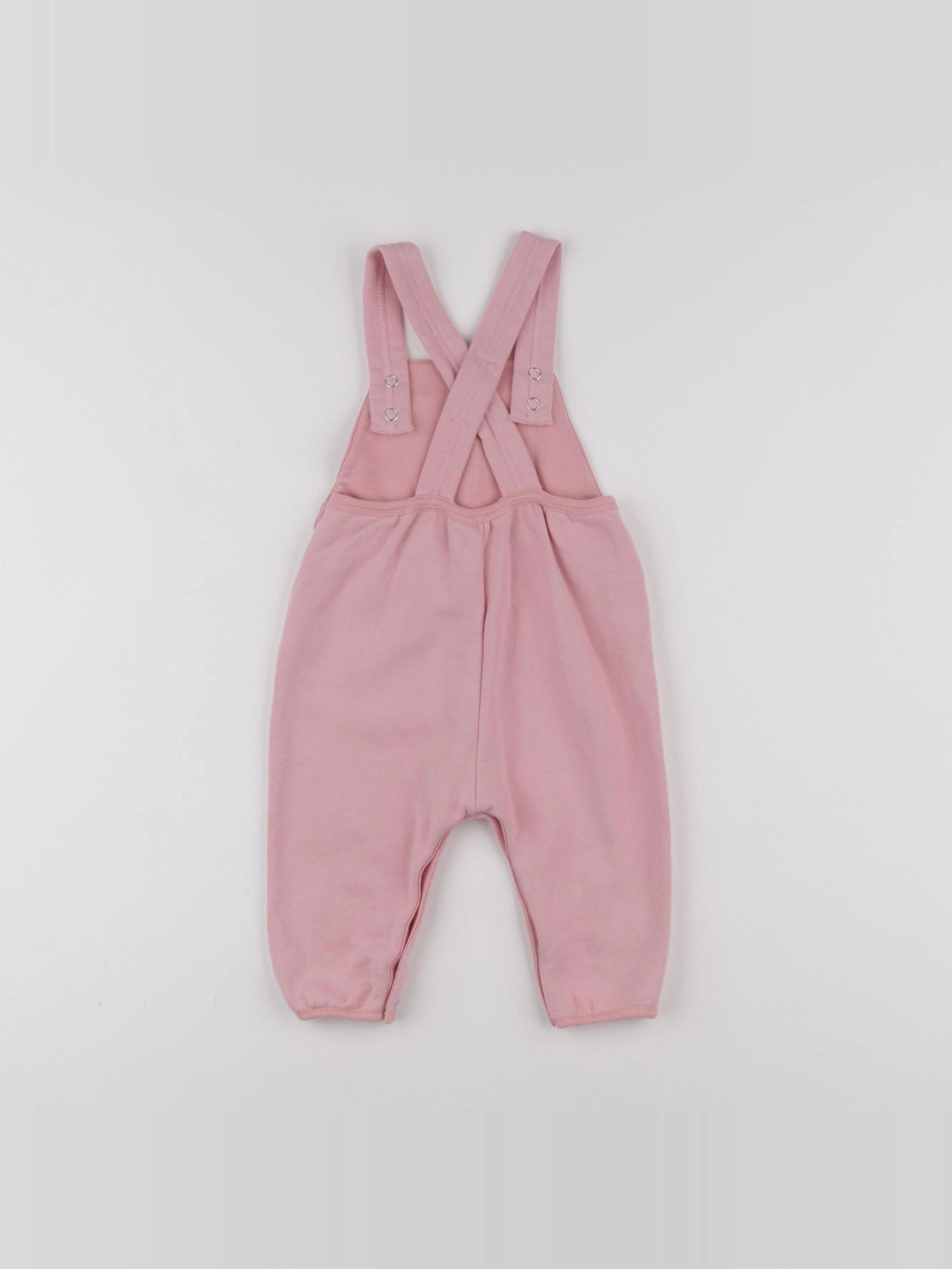 Petit Bateau - salopette rose - 12 mois