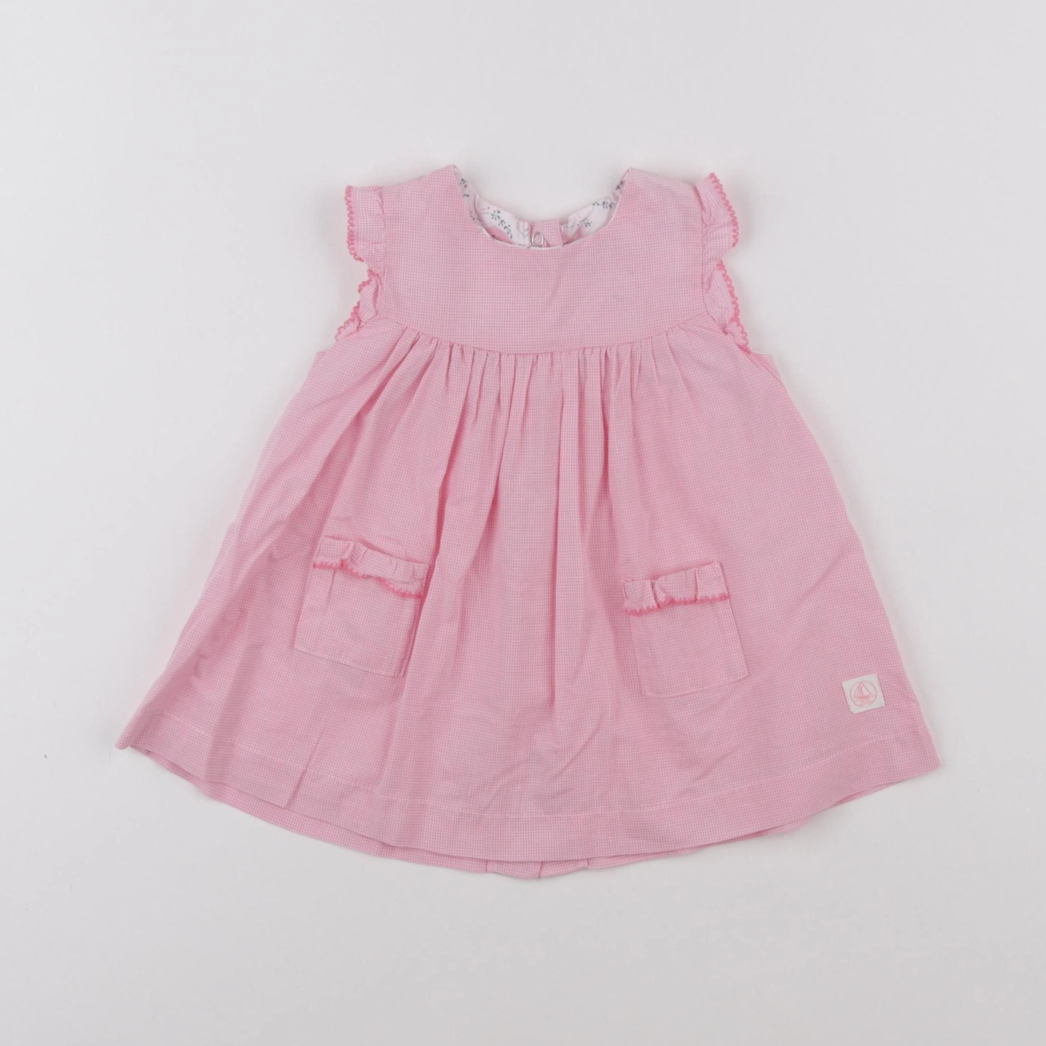 Petit Bateau - robe rose - 6 mois