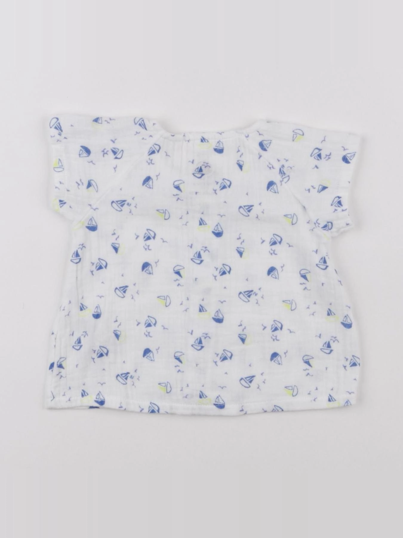 Petit Bateau - chemise bleu - 3 mois