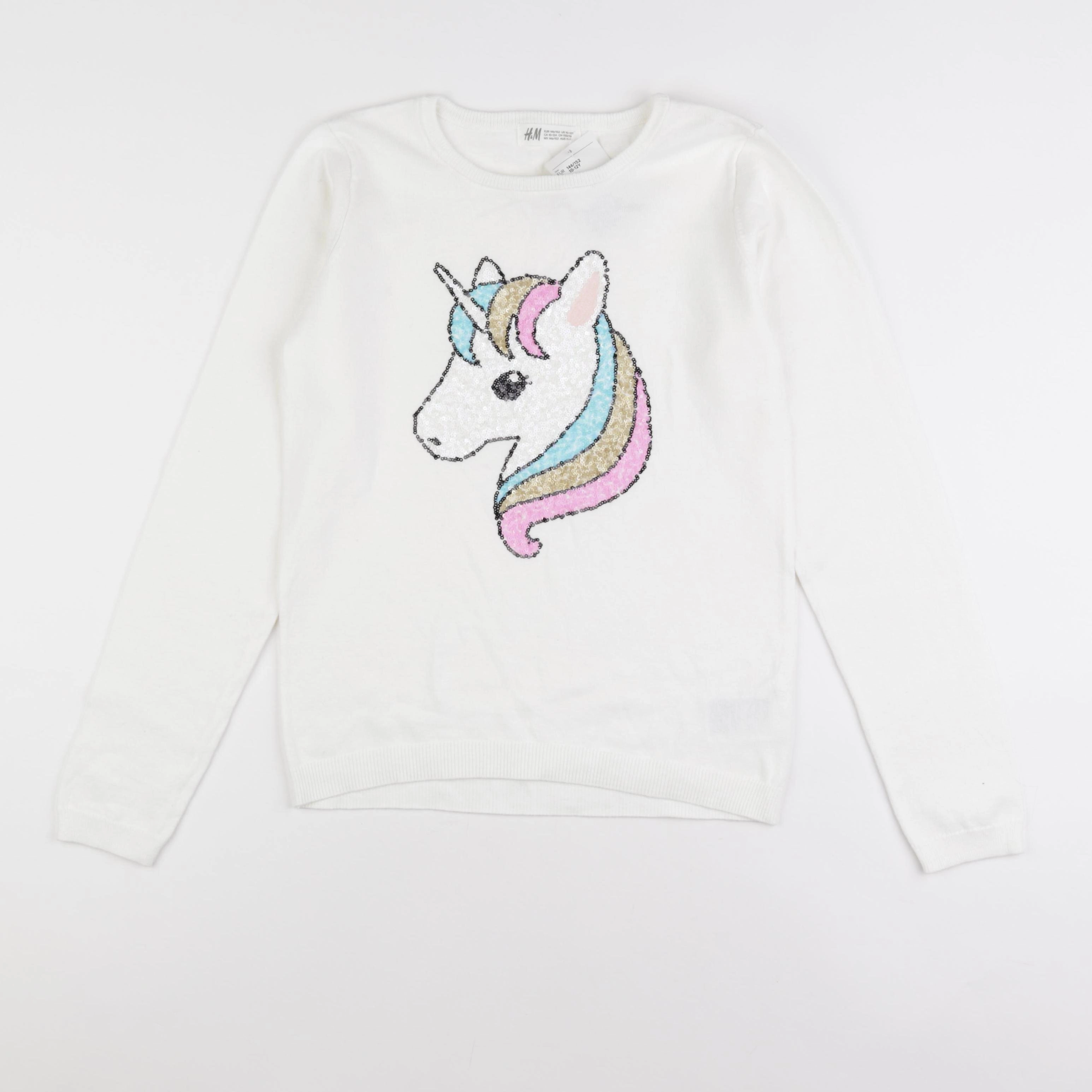 H&M - pull blanc - 10/12 ans