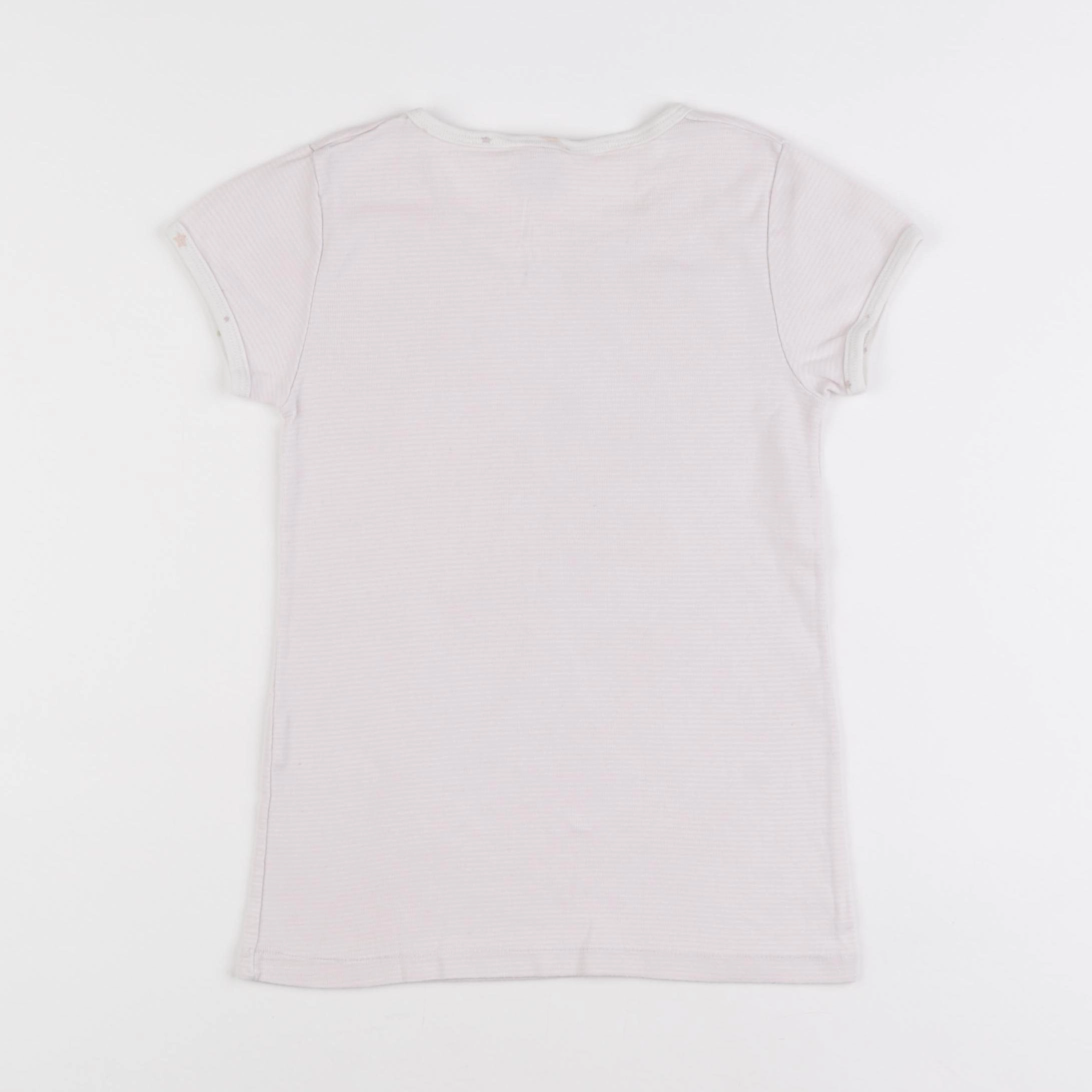 Petit Bateau - maillot de corps blanc, rose - 10 ans