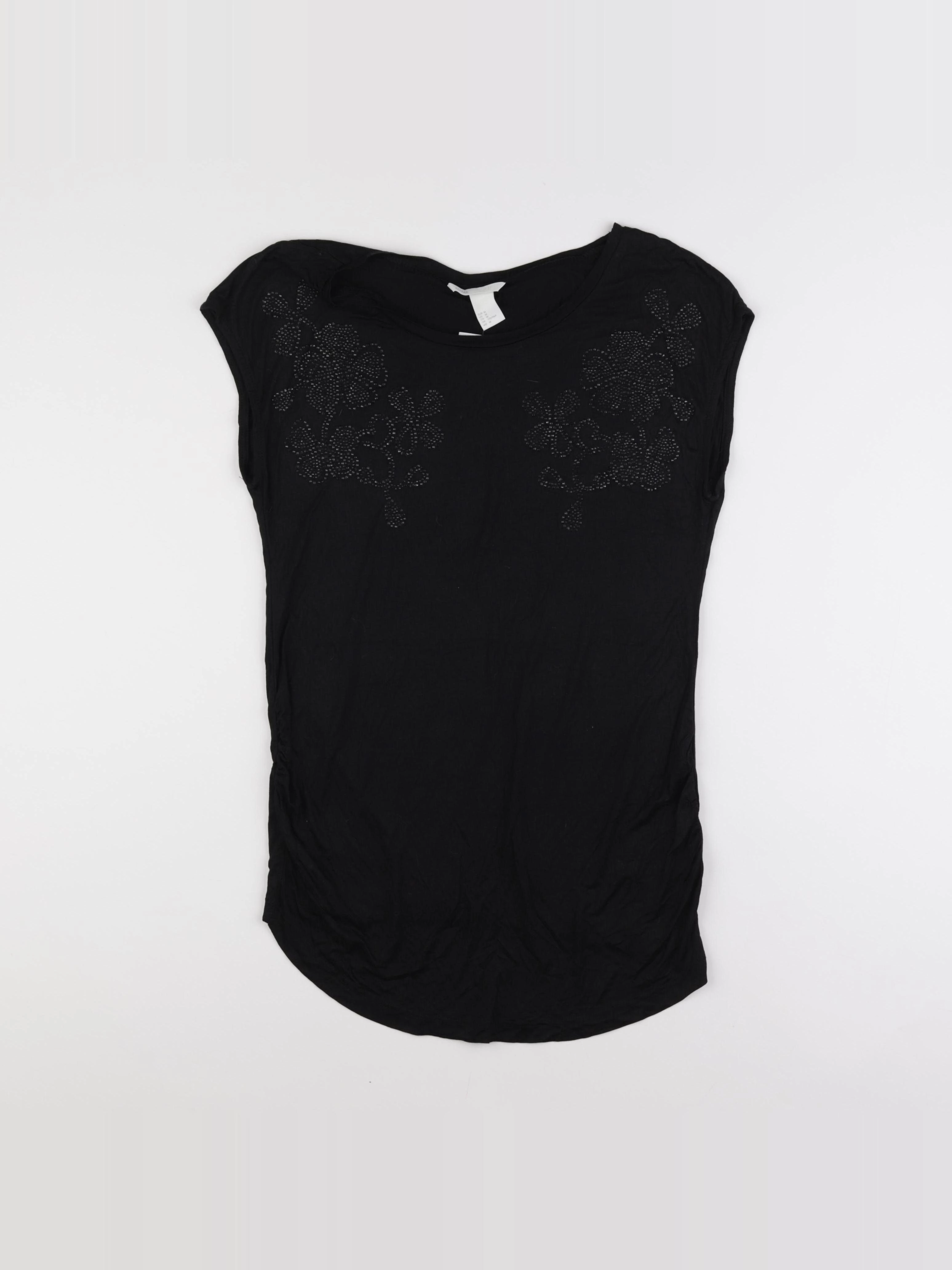 H&M - tee-shirt grossesse noir - m