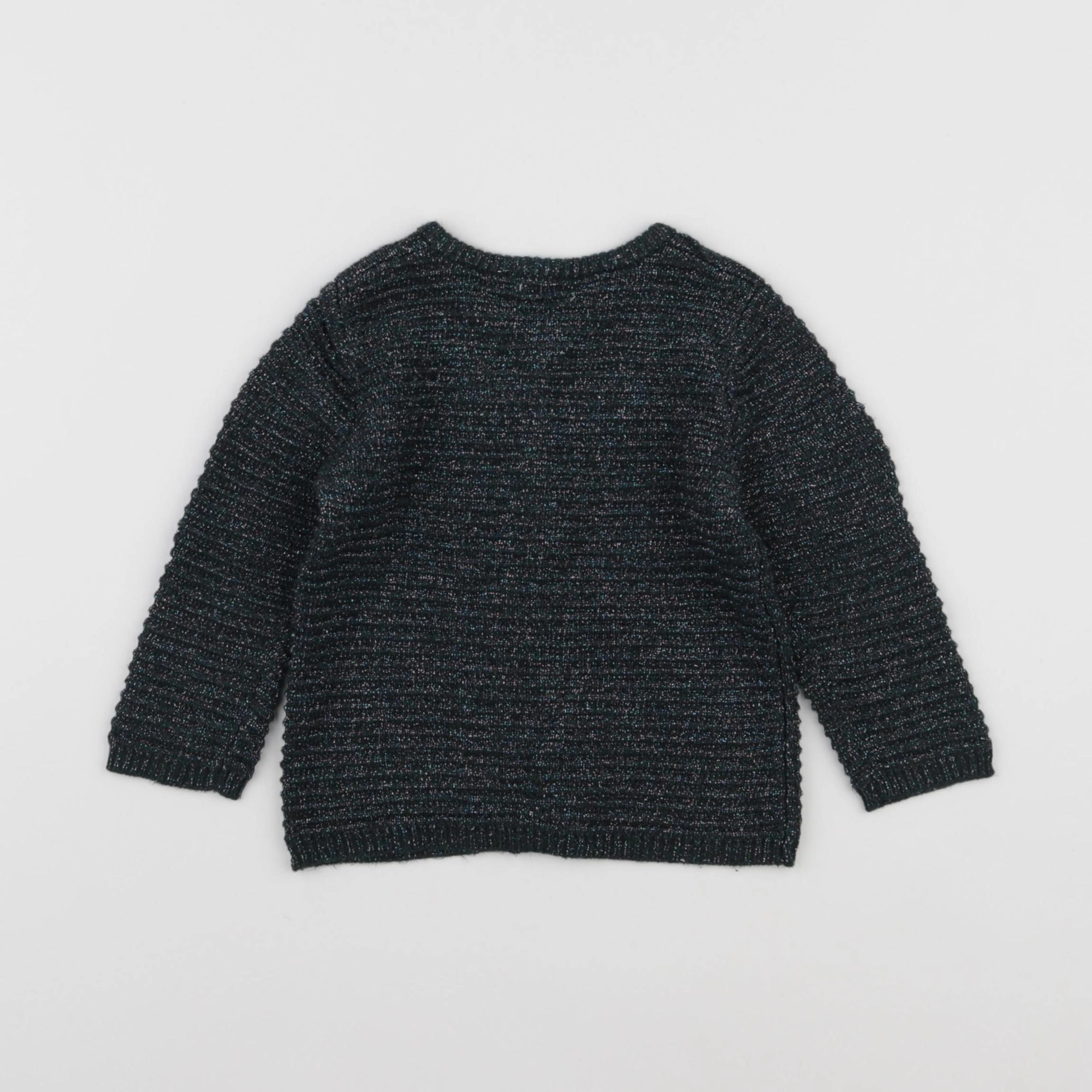 Boutchou - gilet vert, argent - 2 ans
