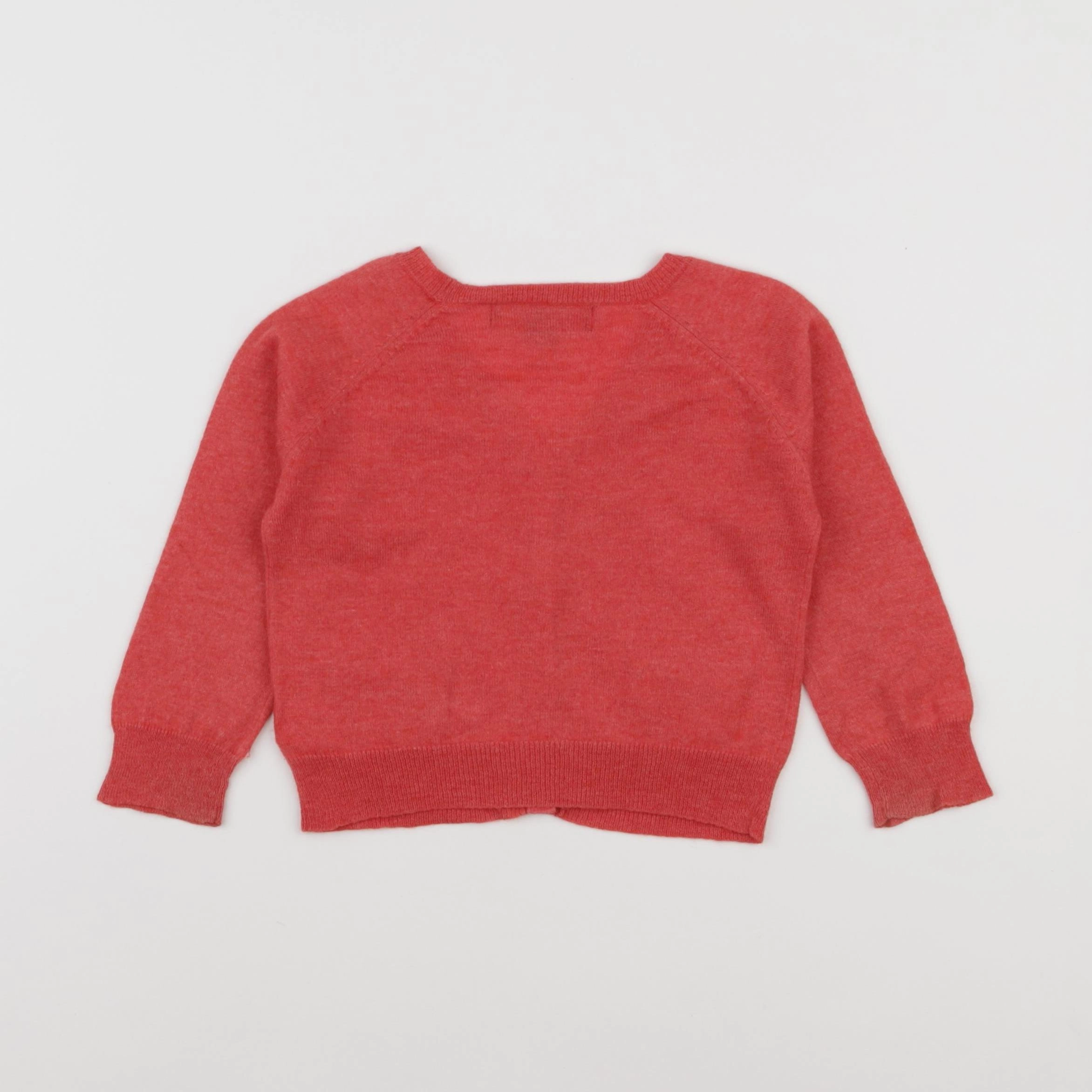 Petit Bateau - gilet rose - 18 mois