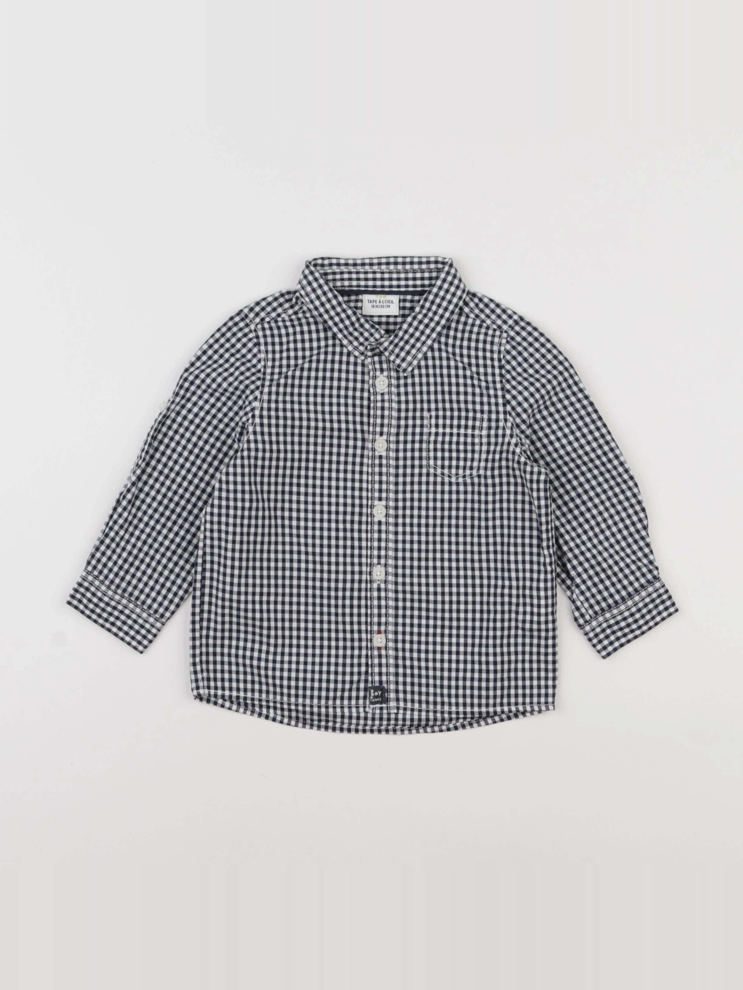 Tape à l'oeil - chemise blanc, noir - 18 mois
