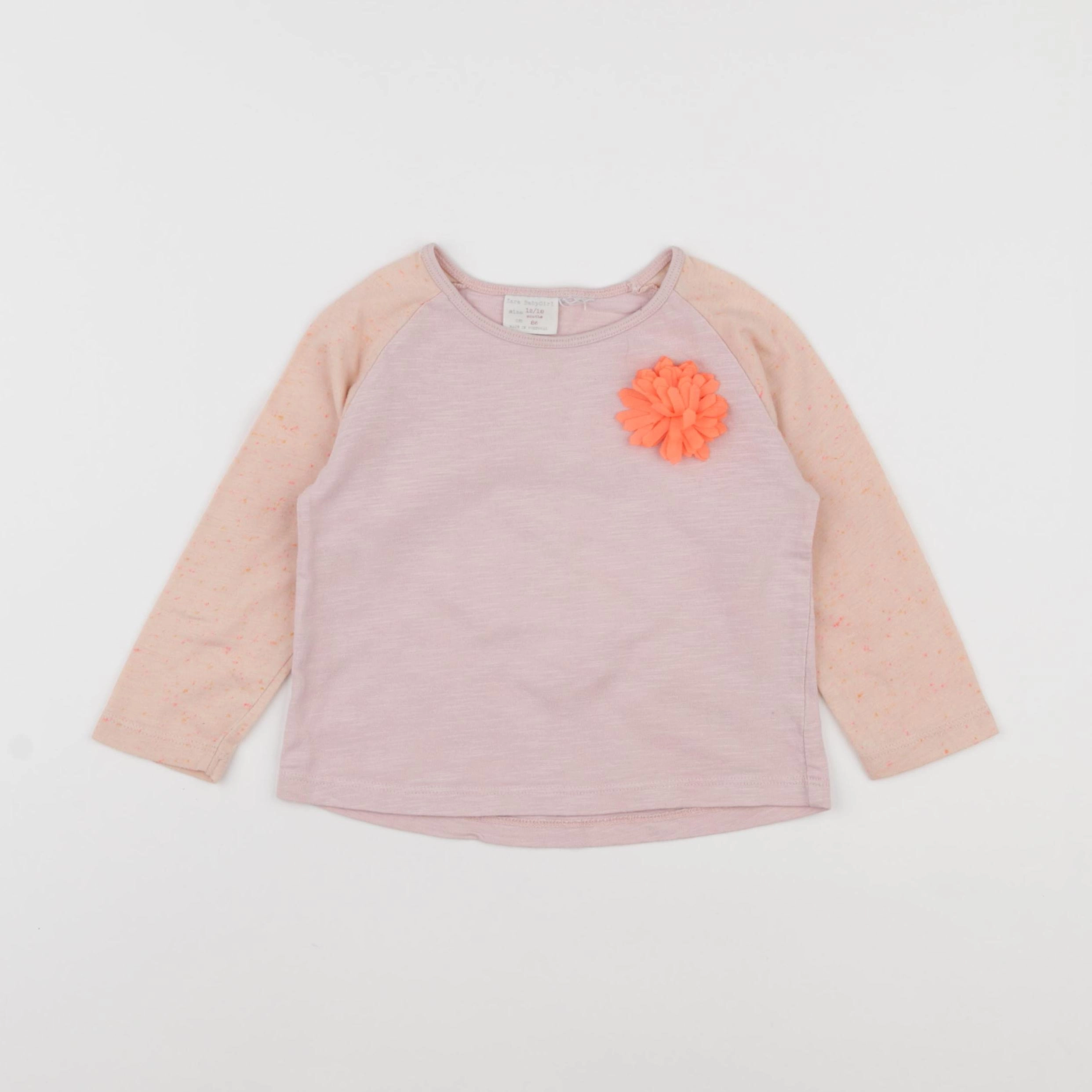 Zara - tee-shirt rose - 12/18 mois