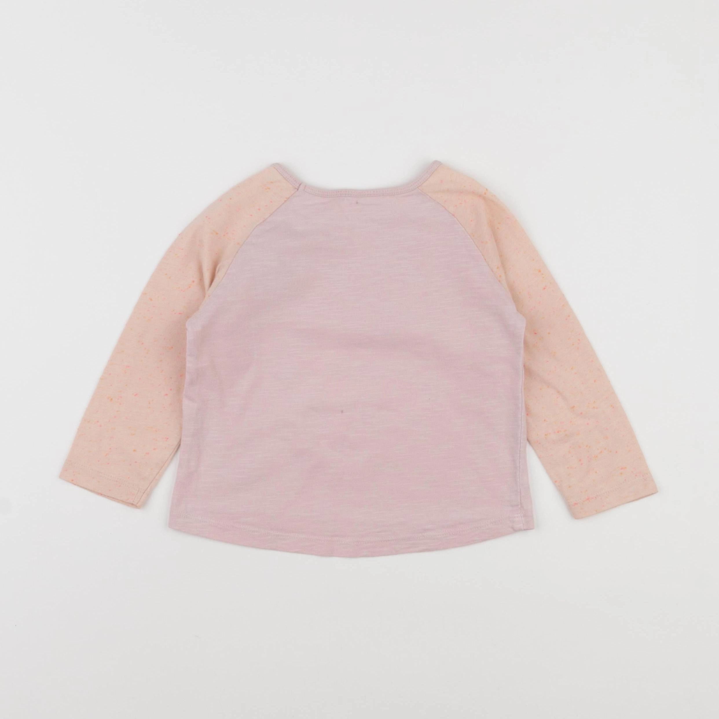 Zara - tee-shirt rose - 12/18 mois