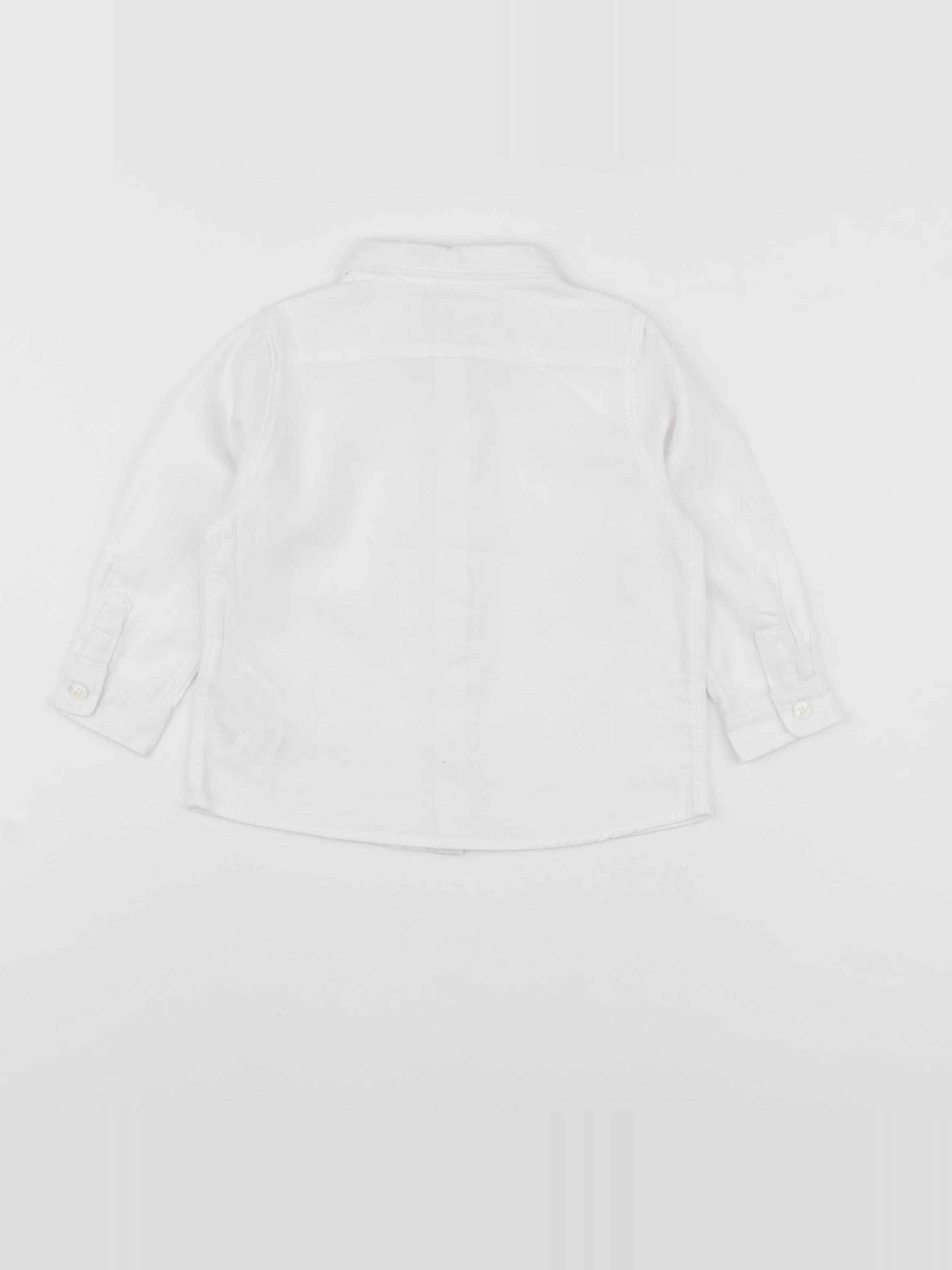 Zara - chemise blanc - 12/18 mois