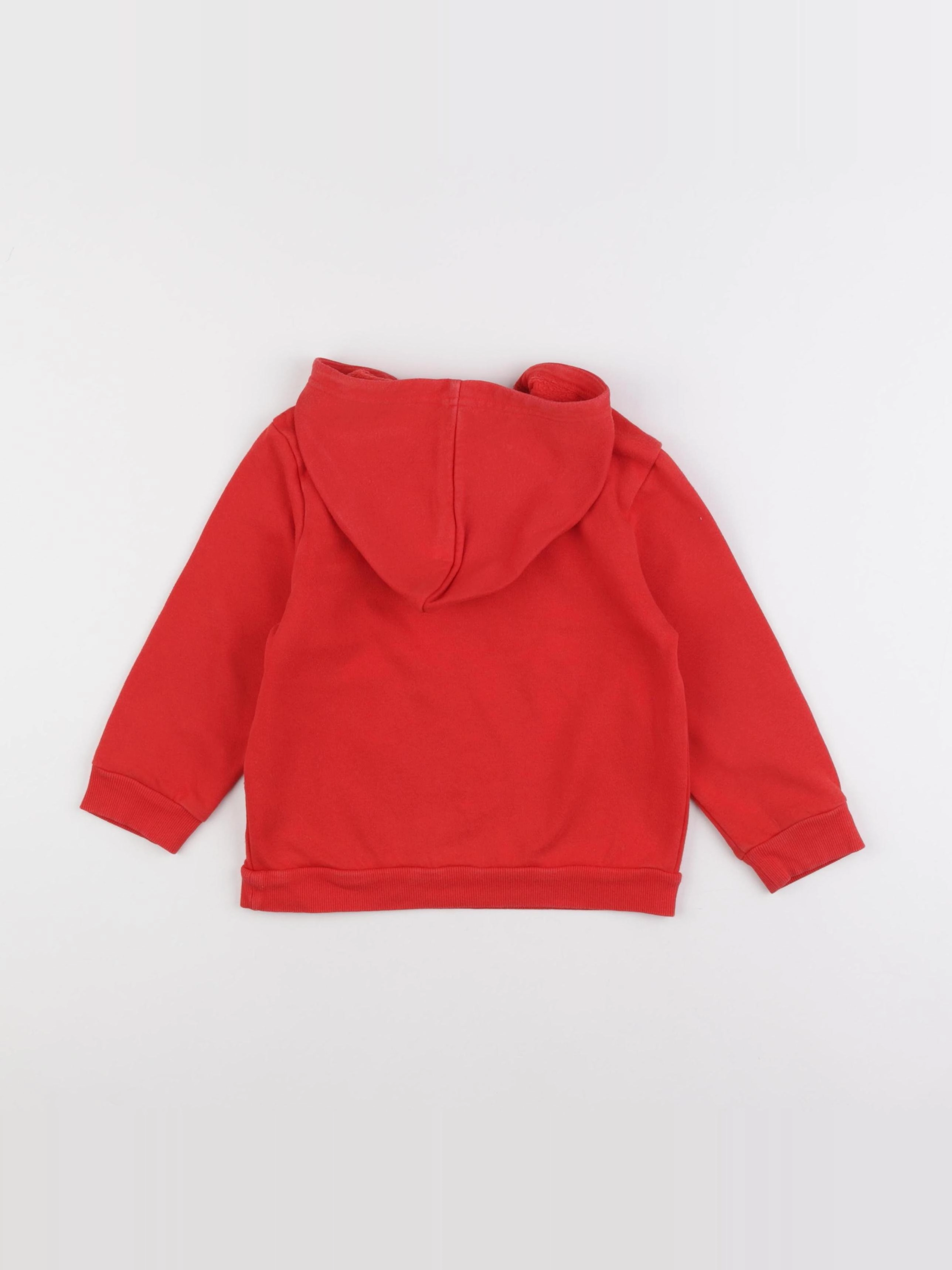 Adidas - sweat rouge - 2/3 ans
